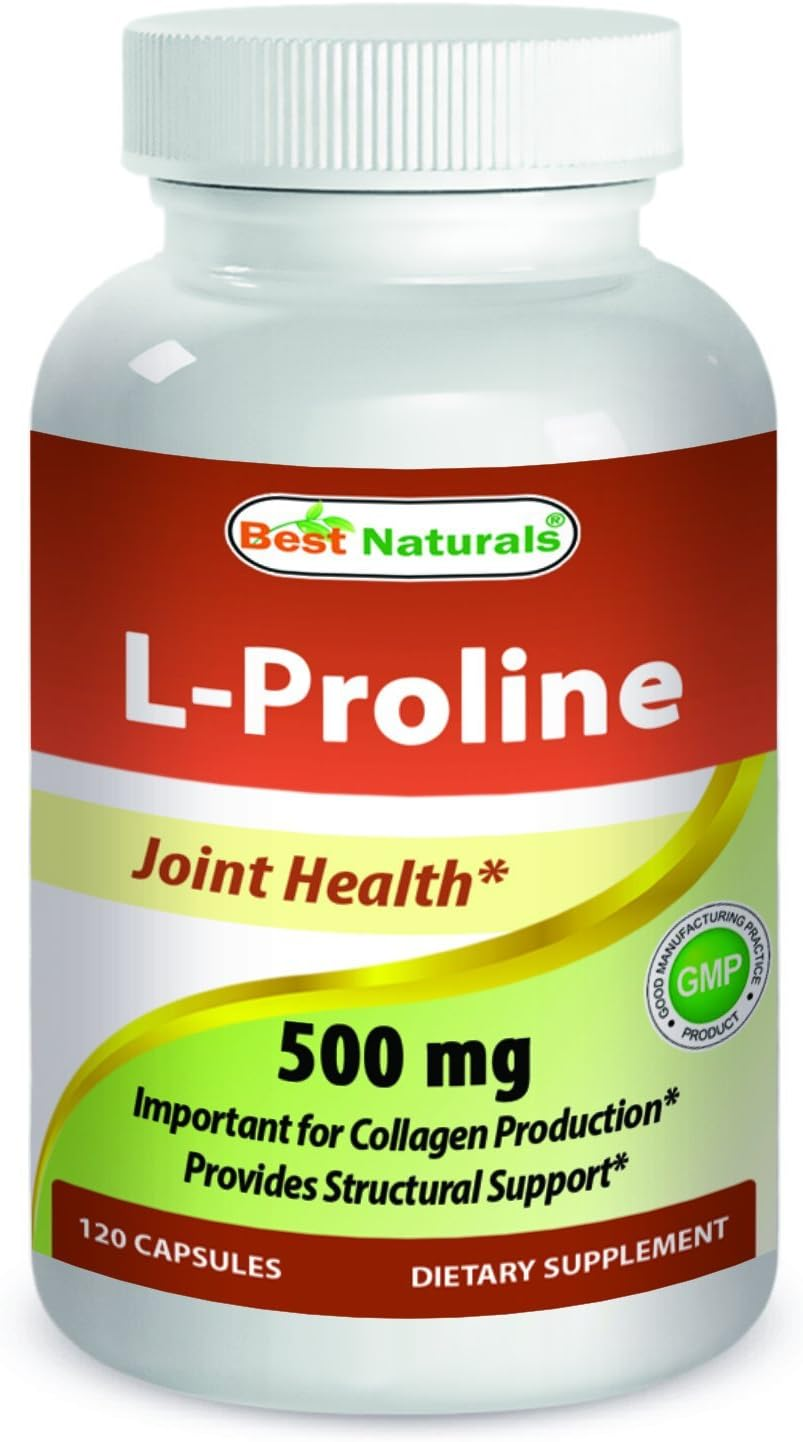 Best Naturals L-Proline Amino Acid Dietary Supplement 500 Mg, 120 Count image number 2