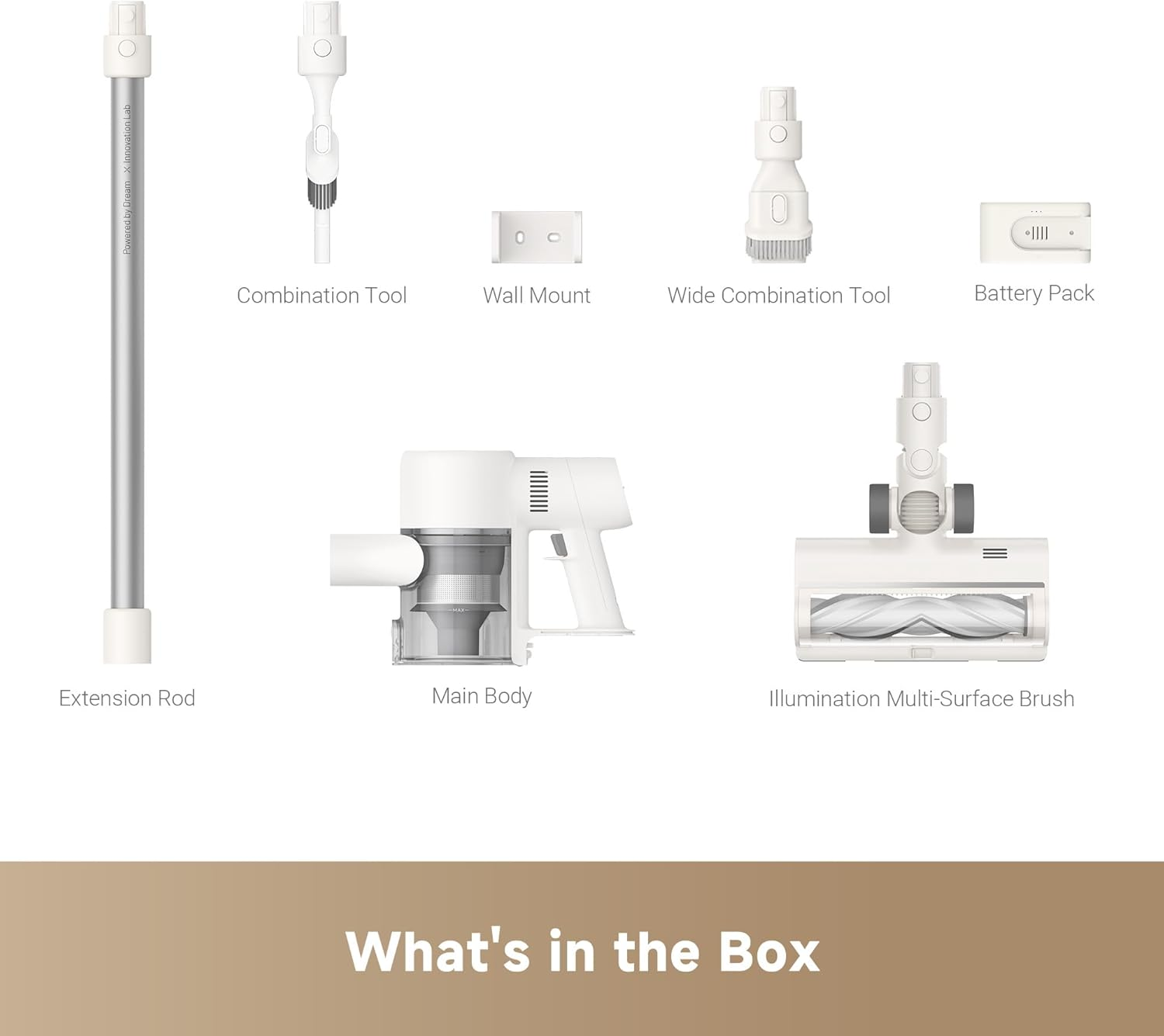 Dreame R10 Pure Cordless Vacuum Cleaner, Stick Vacuum Cleaner for Home, 120AW Powerful Suction, Anti-Tangle, LED Headlights, up to 60 Mins Runtime, Lightweight for Carpet, Hard Floor, Pet Hair image number 2