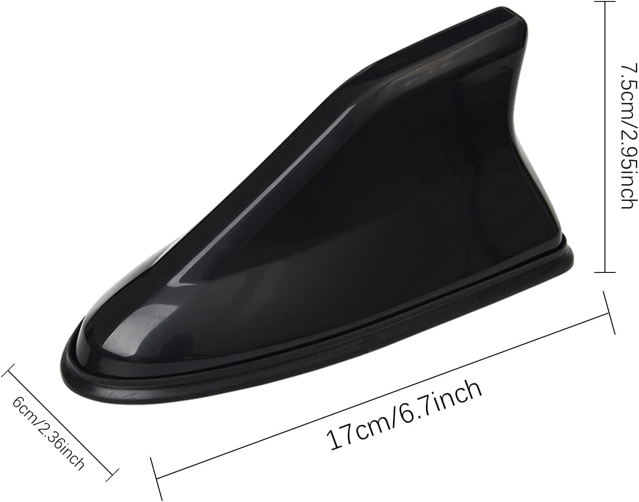 PUCHEN Car Shark Fin Antenna, Universal Roof Top Radio & Navigation Antenna, Waterproof Adhesive, Easy Install, Black image number 4