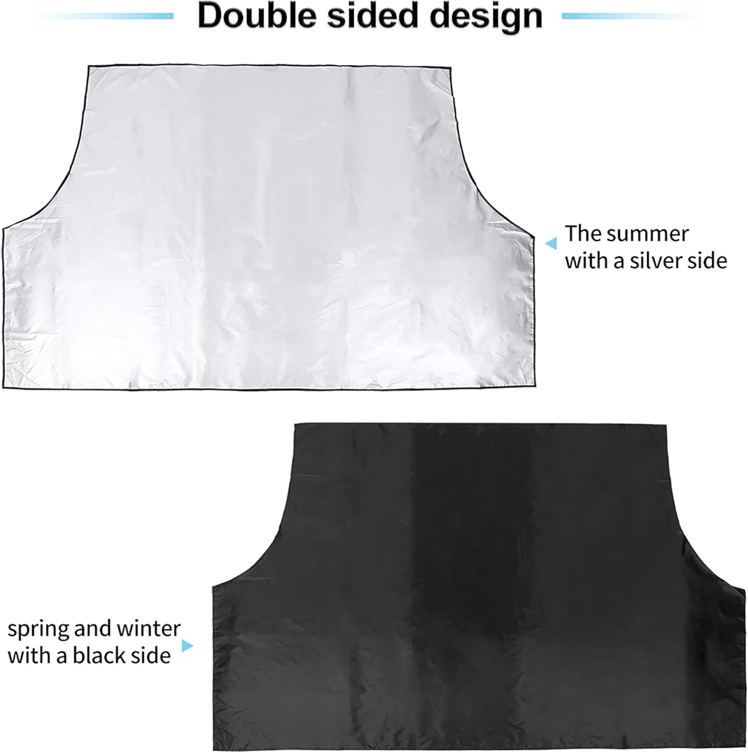 X AUTOHAUX Magnetic Car Front Windshield Cover Protection Snow Frost Freeze Sunshade image number 6