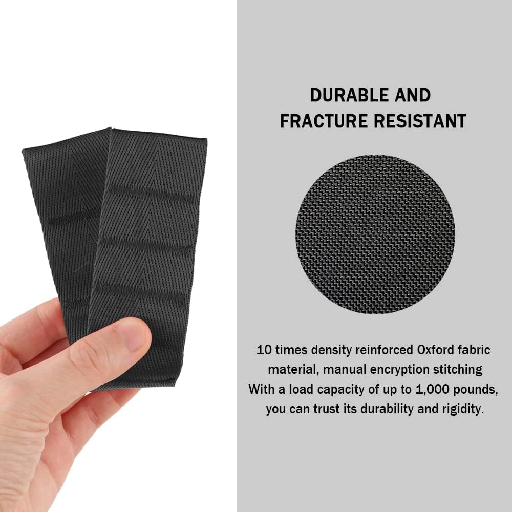 2PCS Door Limiting Straps Compatible with Wrangler CJ YJ TJ JK JKU JL JLU 1985-2023,9Inch Adjustable Heavy Duty Door Check Limiting Straps with Load 1000 Lb,Unique Car Door Guard (Black) image number 5