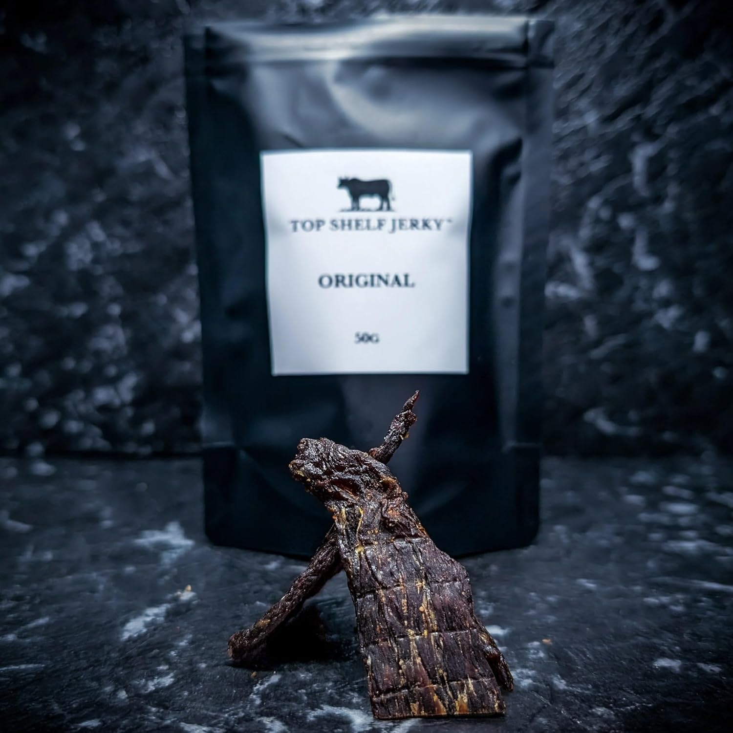 Top Shelf Beef Jerky | Original Beef | Authentic Beef Jerky | Full Flavour Jerky | 50G | Aussie Made image number 2