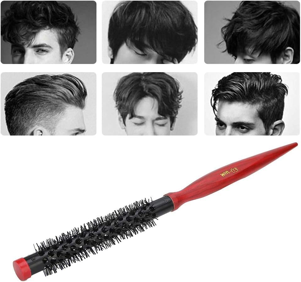 YIQFOCA 2Pcs Roller Hair Combs,Small round Brush for Blow Drying and Curling,Round Hair Styling Brush Curling Hair Brush for Women and Menfor Thin Hair,Bangs,Beard,Lifting,Curling image number 5