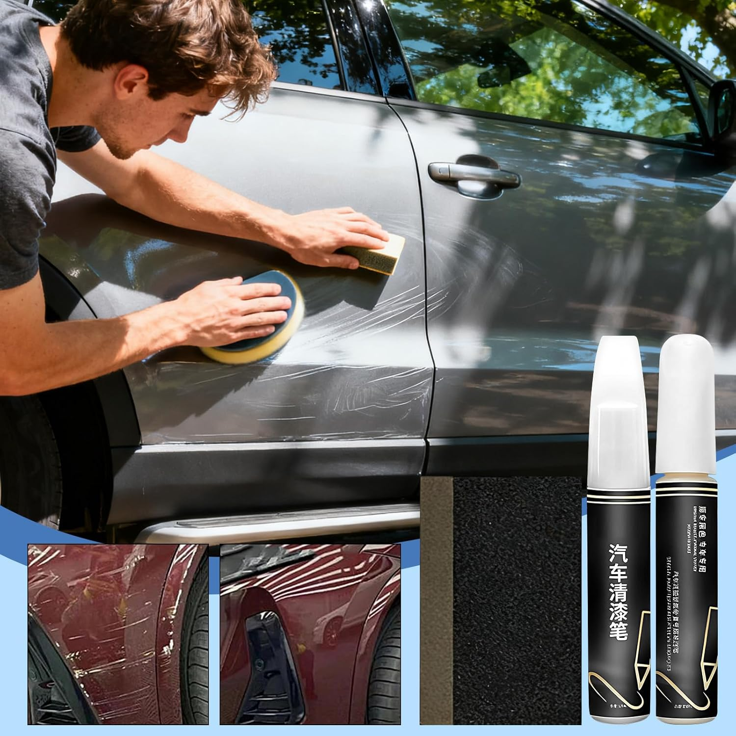 Car Scratch Pen - 12Ml Long-Lasting Detailing Supplies,Auto Car Scratch Removal Pen - for Daily Care Maintenance Recovery Restoration Automobile Truck RV image number 1