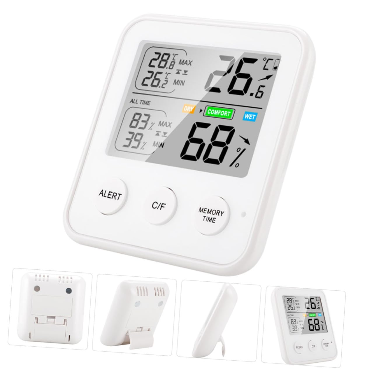 High-Precision Digital Hygrometer Thermometer for Indoor Use Screen Temperature Gauge with Humidity Sensor Multipurpose Electronic Device for Home and Office Monitoring image number 4