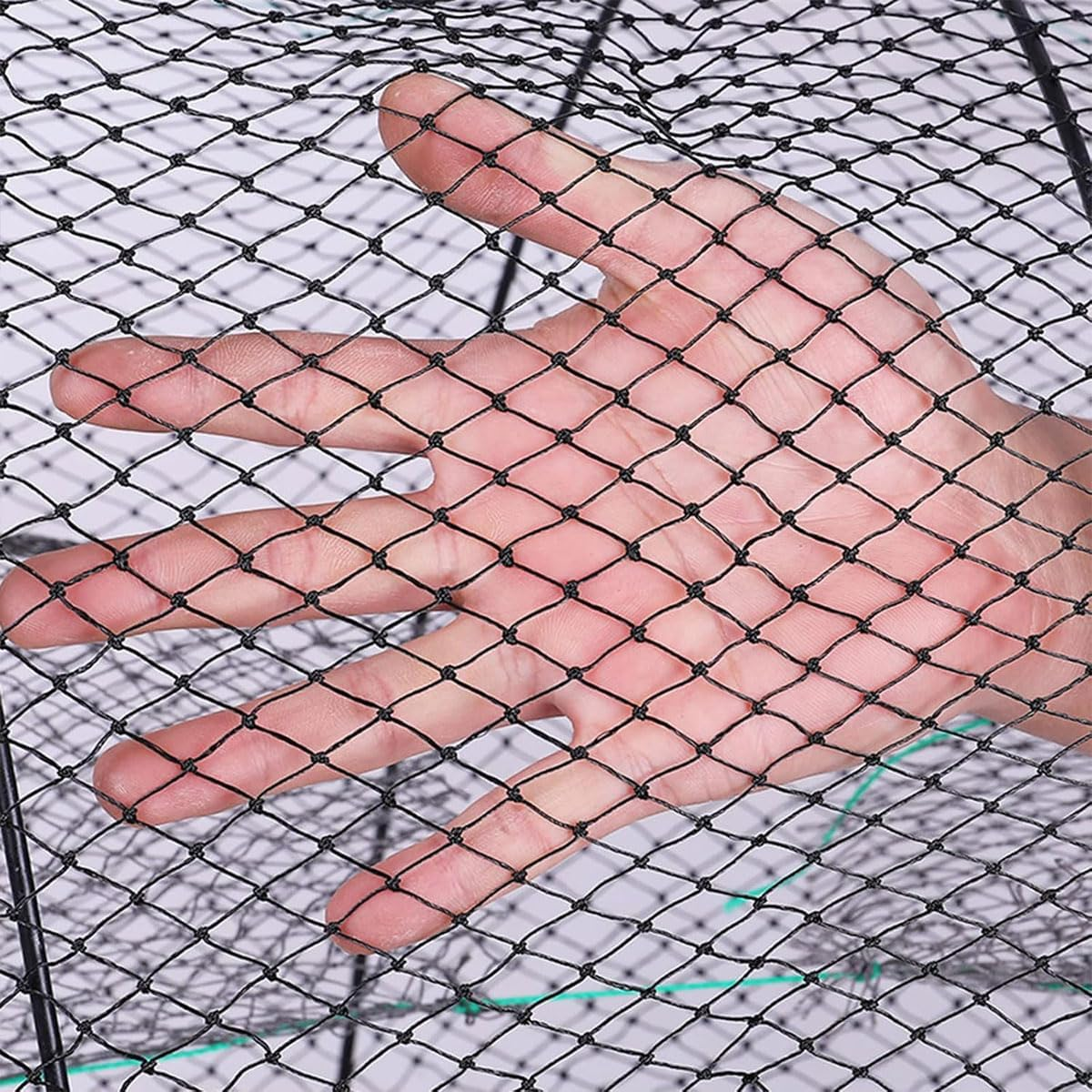 AIMALL 2 PCS Multifunctional Fishing Net for Crab, Shrimp, and Fish, Retractable Nylon Mesh Net with Casing Buckle and Plating Framework, 23.6 X 17.7 Inches image number 1