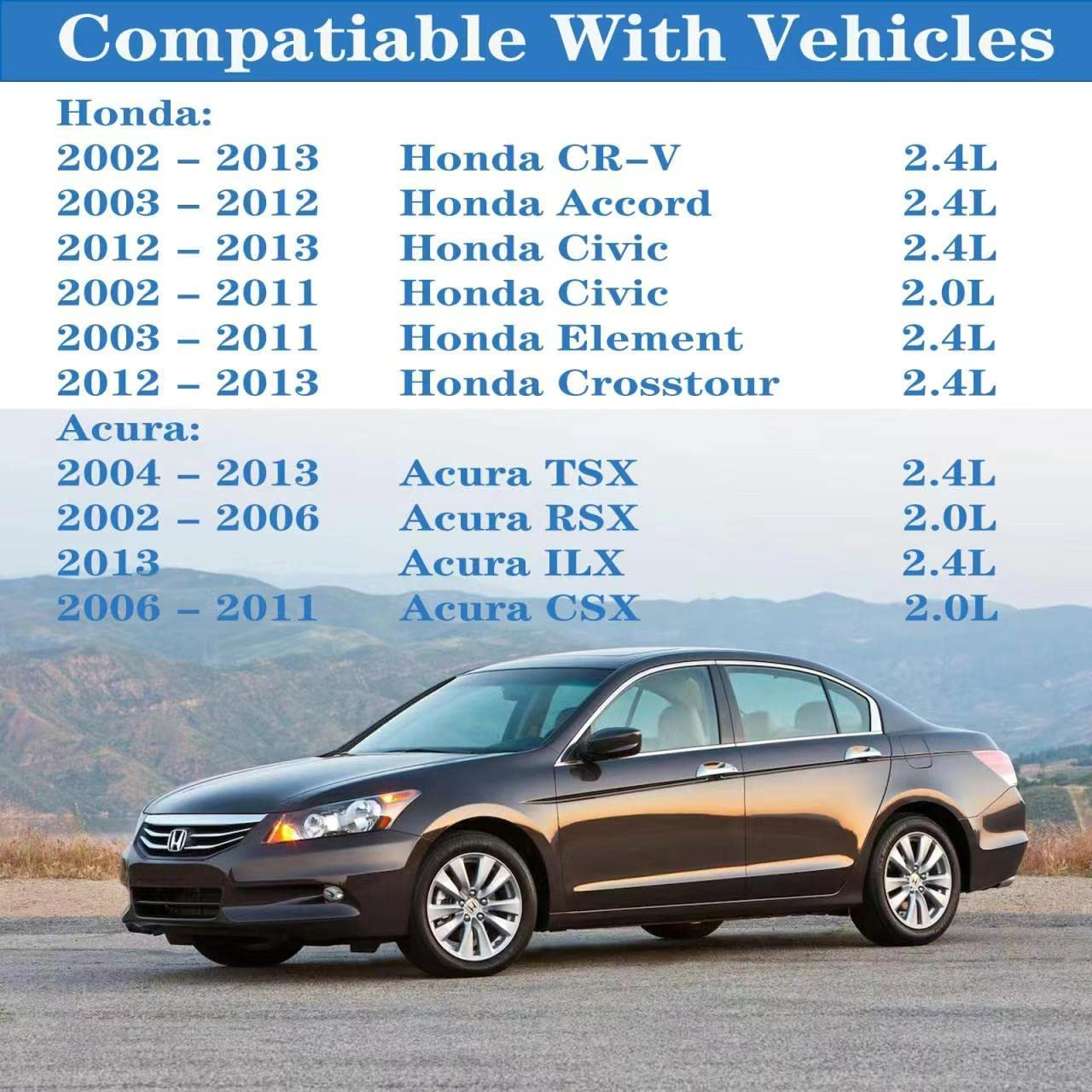 VS50614R Compatible with Engine Valve Cover Gasket & Gromets & Spark Plug Tube Seals&15815-Raa-A02 VTEC Solenoid Gasket Honda Accord,Civic,Cr-V,Element,Crosstour, Acura 2.0L 2.3L 2.4L image number 2