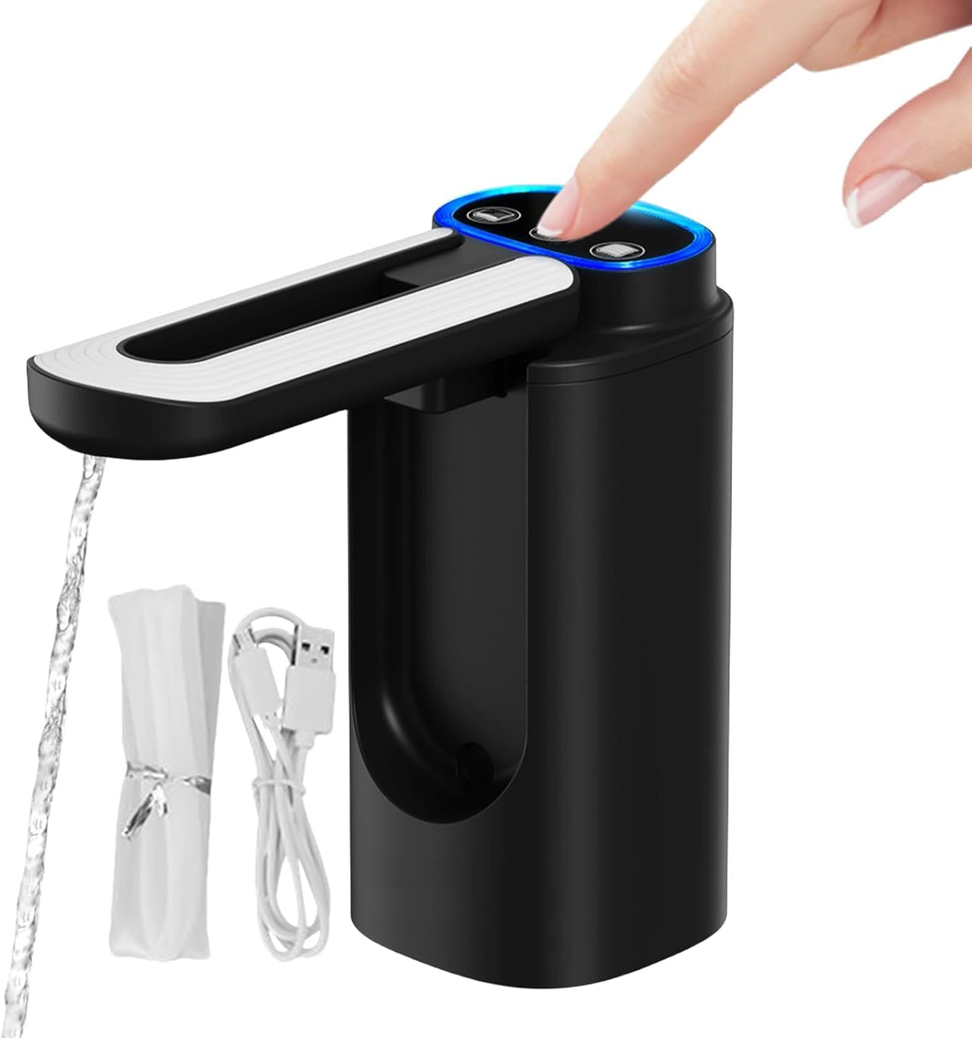Tabletop Water Dispenser, Portable Water Dispenser, Rechargeable Electric Water Bottle Dispenser - USB Charging Automatic Drink Dispenser, Portable Electric Folding Water Bottle Pump for 3-5 Gallon image number 5