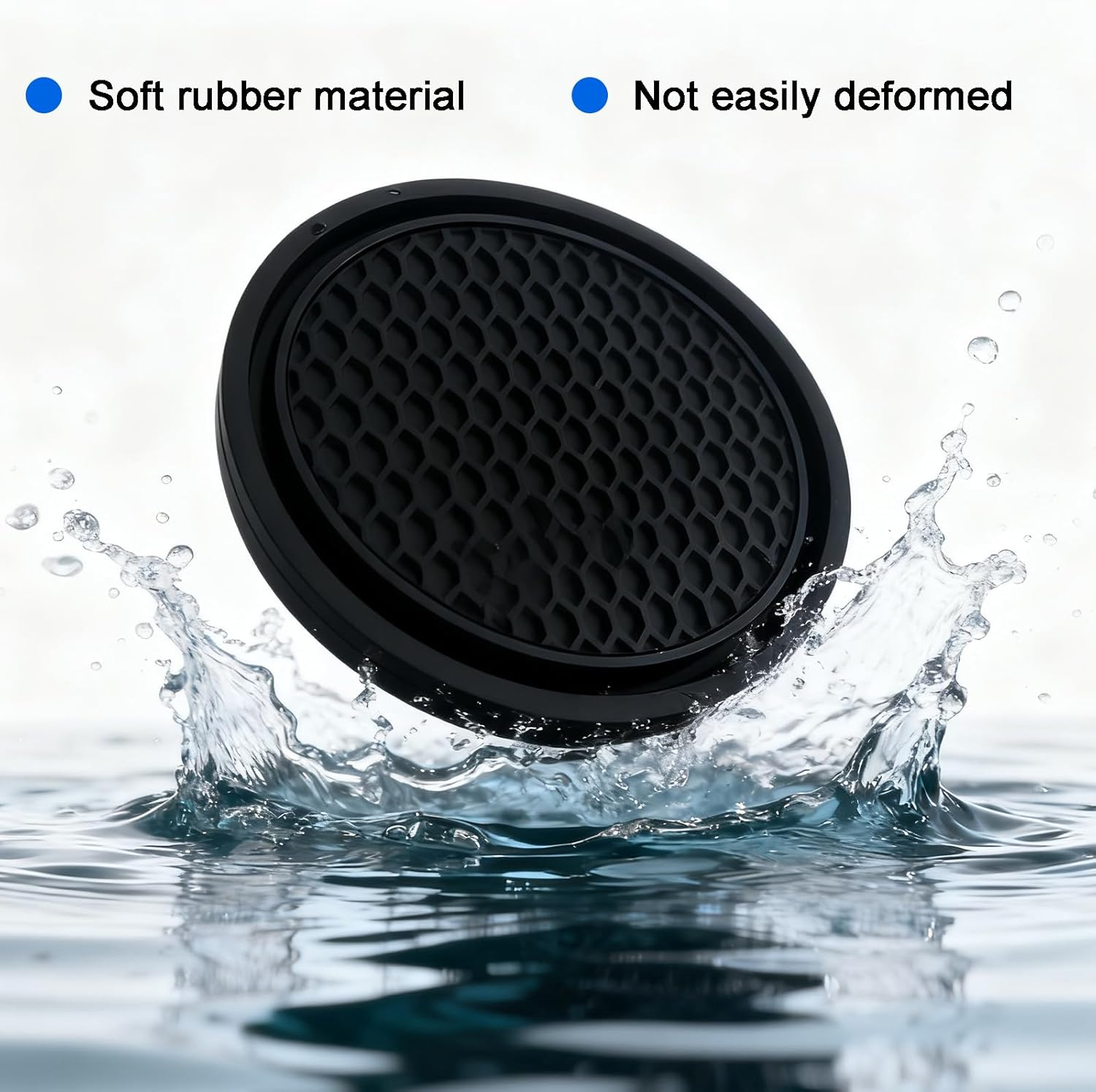 Car Accessories Interior, 4PCS Universal Non-Slip Car Cup Coaster for Automotive, Car Interior Accessories Embedded Ornaments Cup Holders (Black)