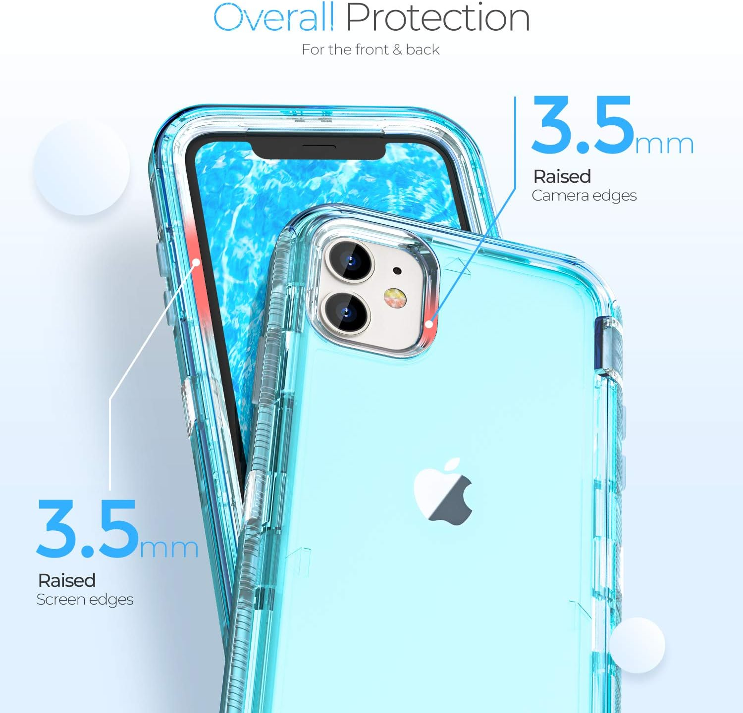 Oribox Case Compatible with Iphone 11, Heavy Duty Shockproof Anti-Fall Clear Case image number 4