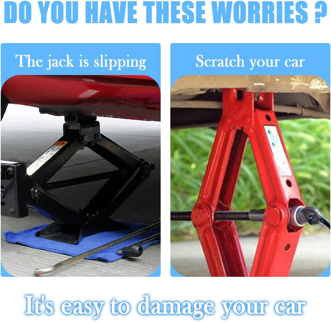 2PCS Jack Stand Pads,Anti-Slip Rubber Floor Jack Pad Fit 2-3 Tons Heavy-Duty Jacks Stands,Professional Floor Jacks Rubber Pads Provides Cushion & Protection Car Accessories image number 3