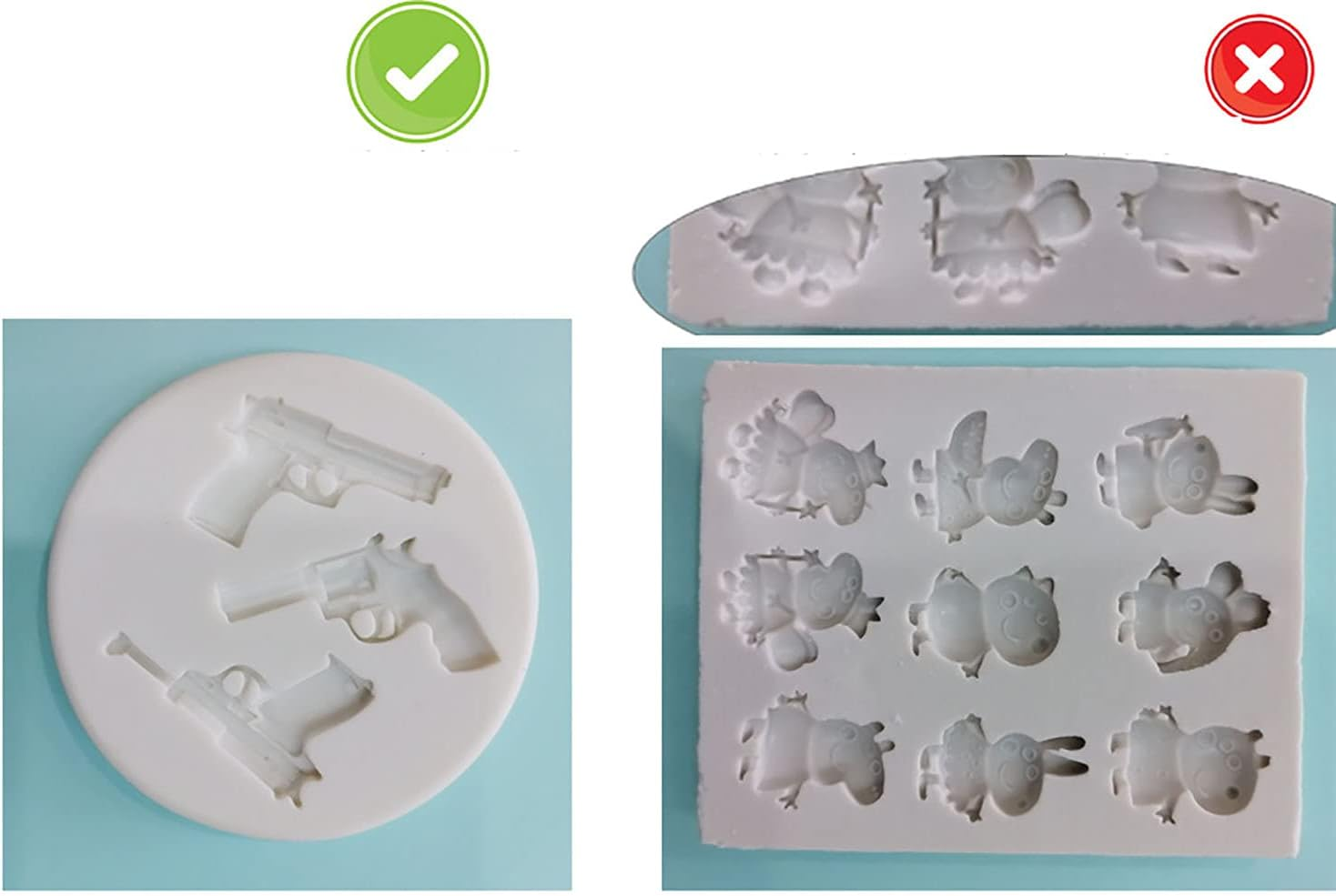 Premium Daisy Chrysanthemum Flower Silicone Fondant Molds for Chocolate Cookies Cupcake Cake Candy Moulds 3 Cavities Baby Shower, White image number 4