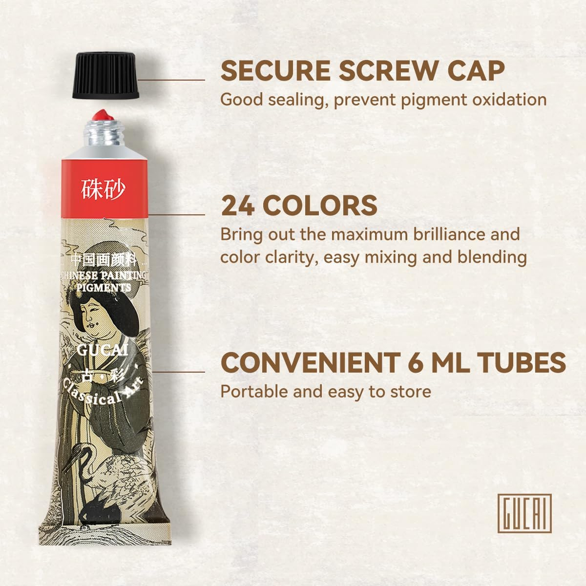 Paul Rubens Watercolor Paint Set, Traditional Chinese Watercolor Paints, 24 Vibrant Colors Watercolor Paint Tubes, Great Transparency and Fluidity Watercolor for Students, Artists and Beginners image number 1