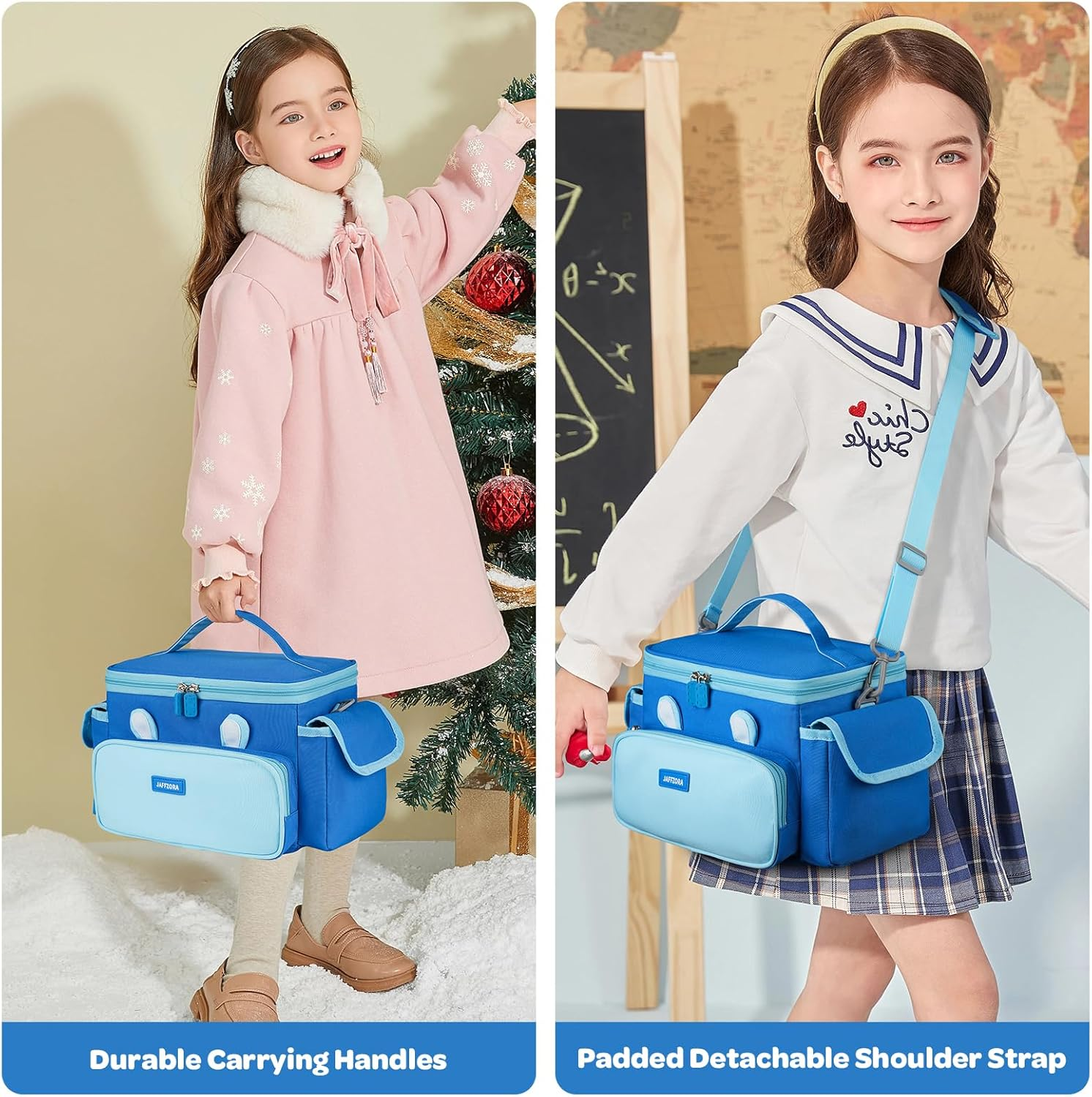 Carrying Case Fit for Little Tikes Story Dream Book Machine Starter Set, Cute Storage Bag Compatible with Toniebox, Storypod Audio Player and Accessories, Blue (Bag Only) image number 5