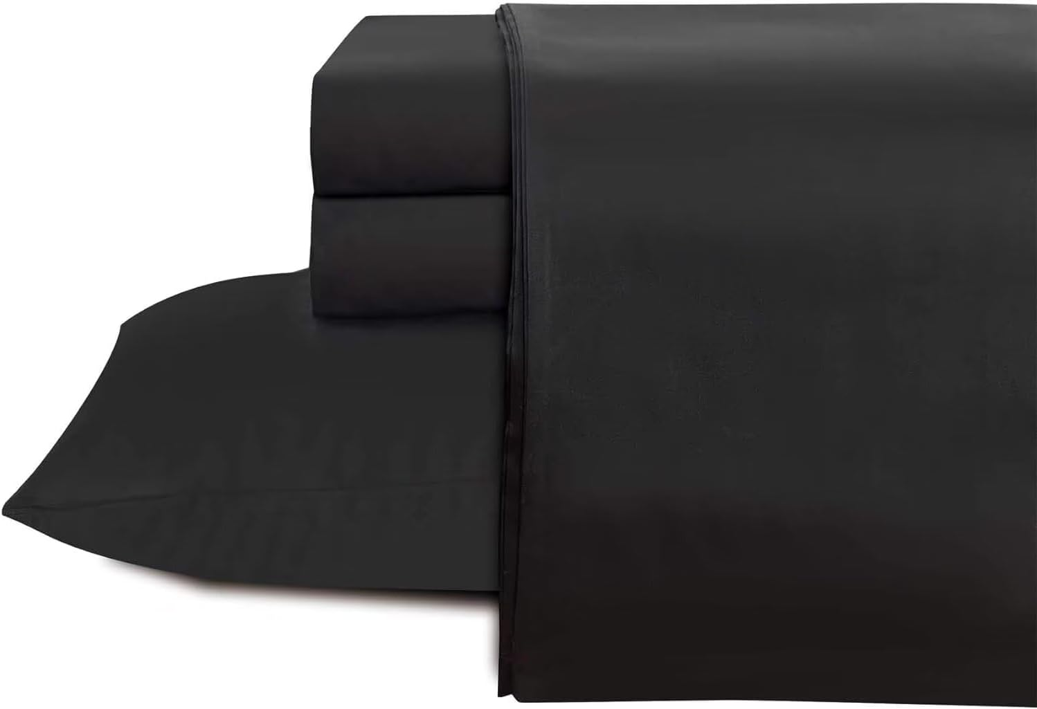 Shunjie.Home 100% Cotton Queen Bed Sheets Set - 600 Thread Count Sateen - 4 Piece Bed Sheet Set, Deep Pocket with All around Elastic, Breathable & Durable Hotel Luxury Bedding - Dark Grey