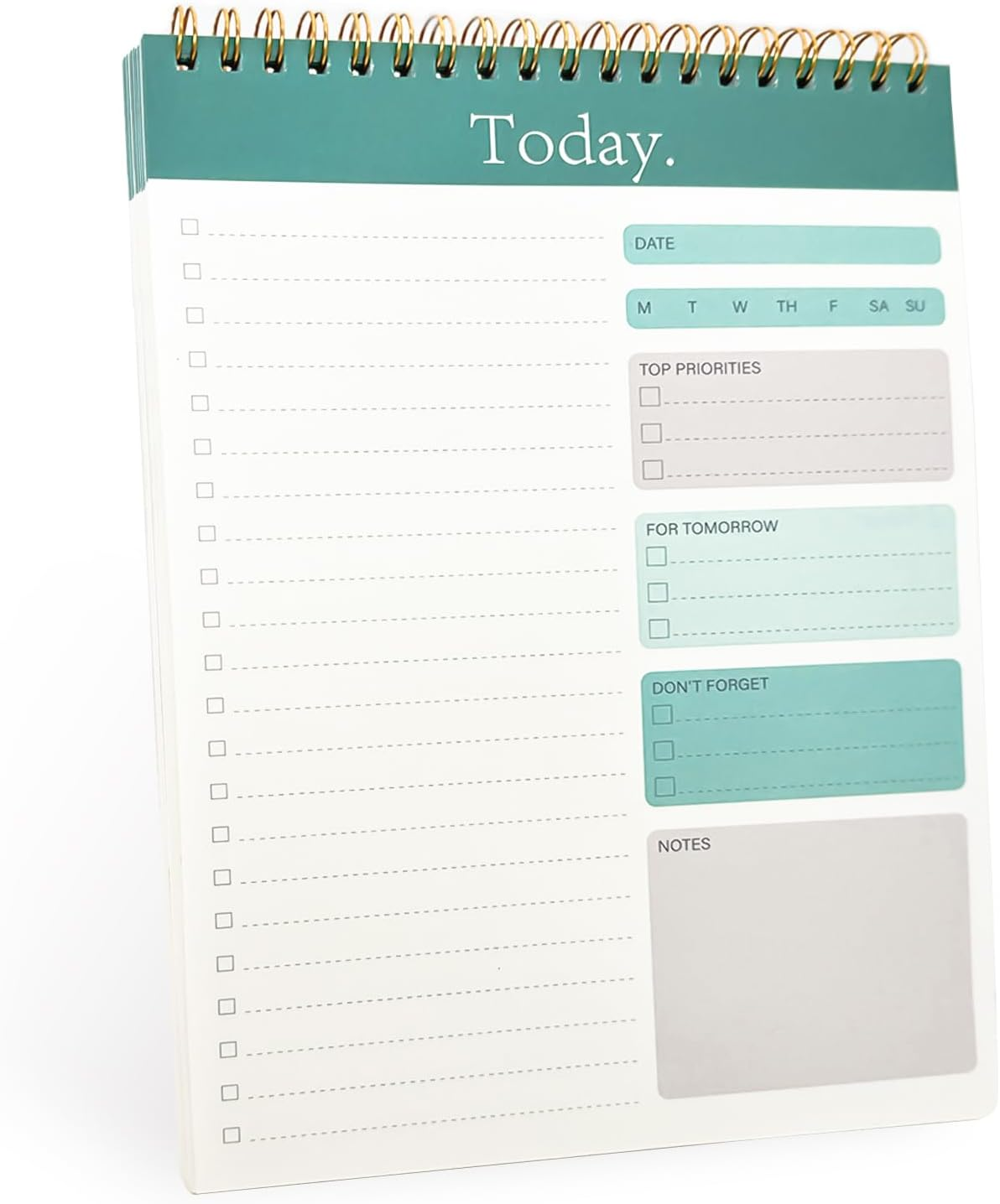 Ztowoto Daily Planner for Productivity52 Days Spiral to Do List Notebook，Undated Student Daily Planner 6.8 * 9.7Inch ，To Do List for Planning,Daily Goals,To Do List Pad(Purple)