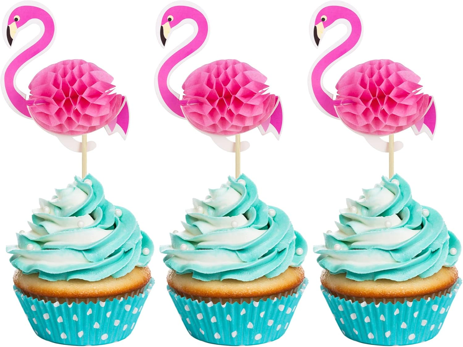 36Pcs Donut Toppers Green Pineapple Cupcake Toppers Green Glitter Pineapple Picks for Luau Bridal Shower Tropical Summer Party Cake Food Decoration Supplies