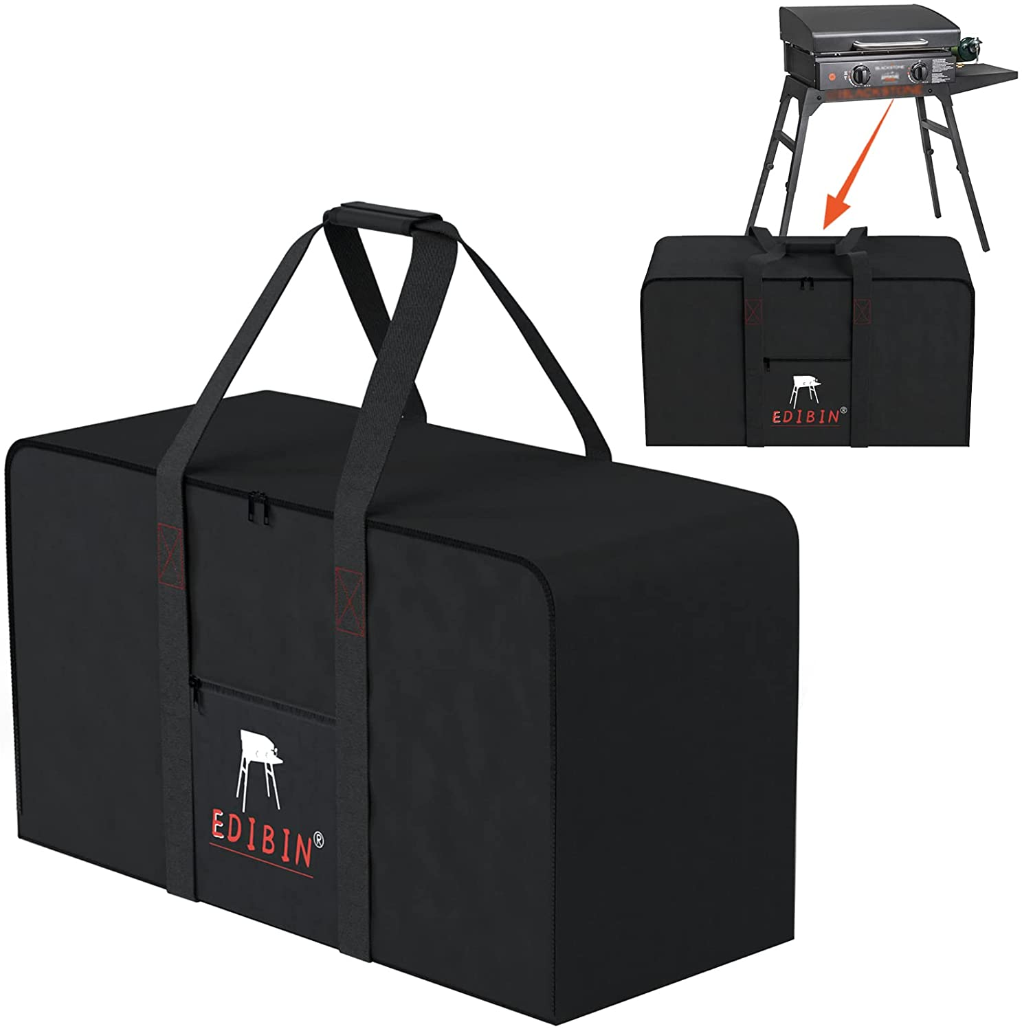 22 Inch Griddle Carry Bag for Blackstone 17 Inch Griddle & 22 Inch Griddle with Hood and Stand, 22" Tabletop Grill Carry Bag for Blackstone 1891 & 1814, Water-Resistant 22" Grill Storage Case image number 6