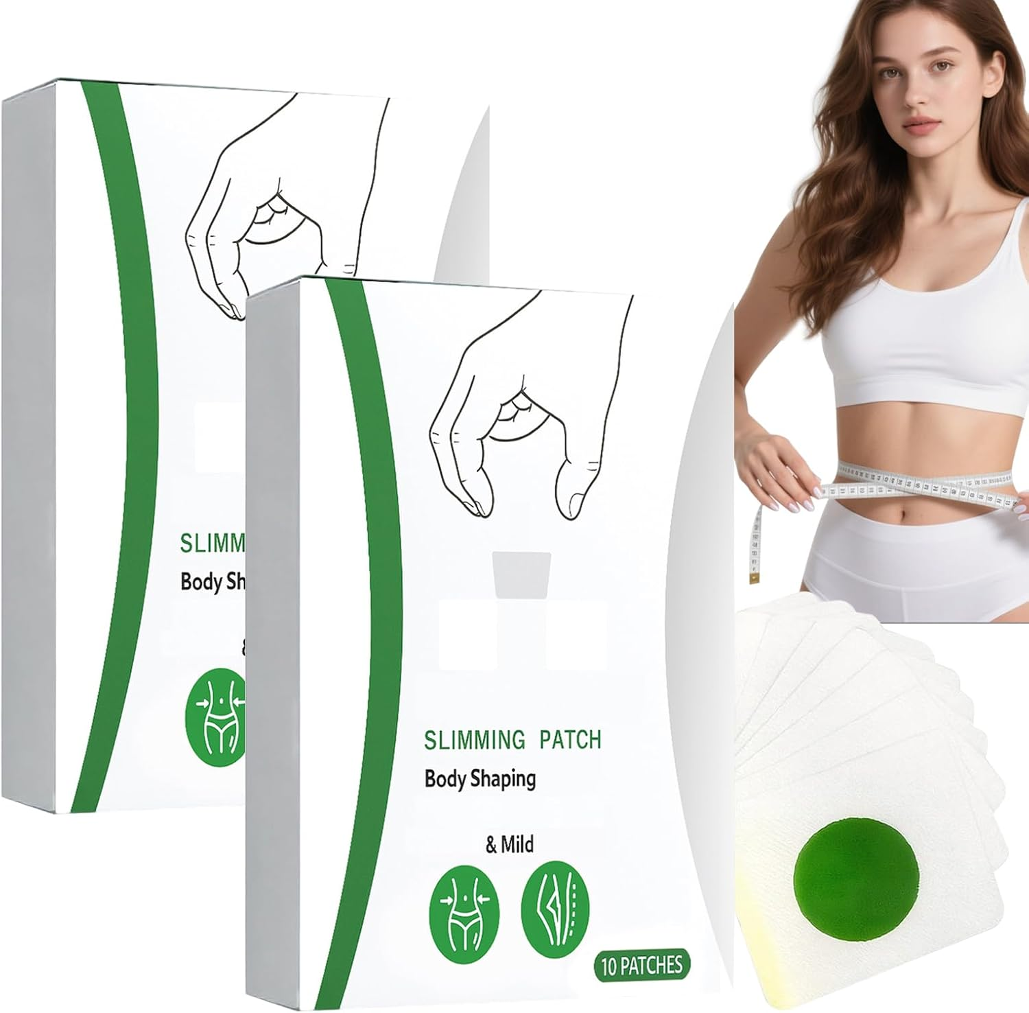 Firming Skin and Body Shaping Care Patch, Body Shaping Patch, Weightless Support Patches, Slimming Breathable Tightening Body, Slimming Patches for Abdomen, Firm & Shaping for Adults Women Men (6Pcs)