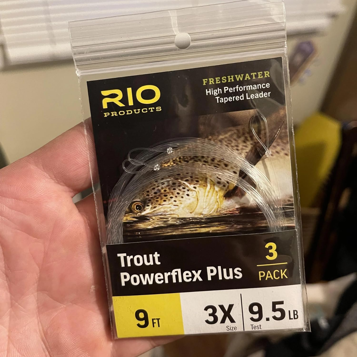 Rio Fly Fishing Powerflex plus 9Ft Leader 3 Pack image number 2