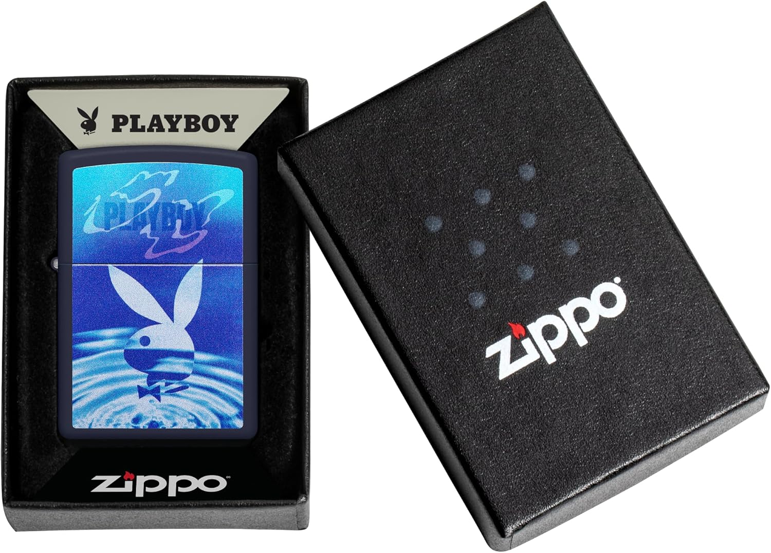 Zippo Playboy Windproof Lighter, Navy Matte image number 2