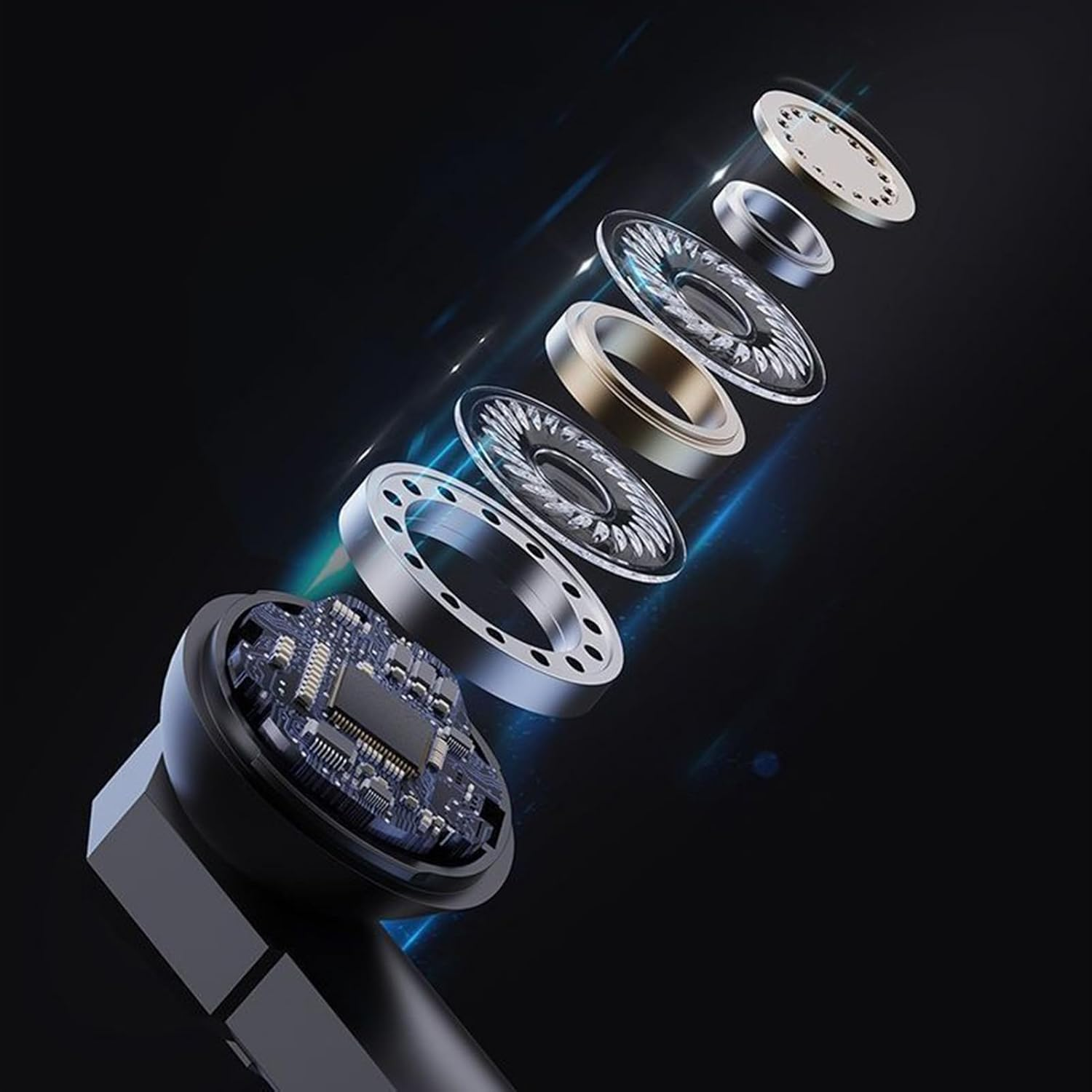 Noise Cancelling Earbuds - Noise-Cancelling RGB Light Comfortable Ear Buds,Fast-Charging Sweatproof Portable Players for Commuting Offices Studying Sleeping Outdoor image number 6