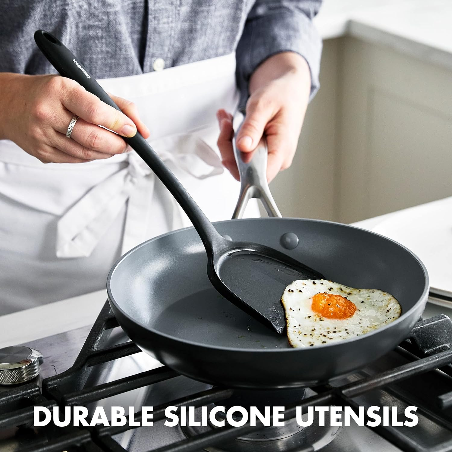 Greenpan Cooking Tools 5 Piece Utensil Set, Black image number 6