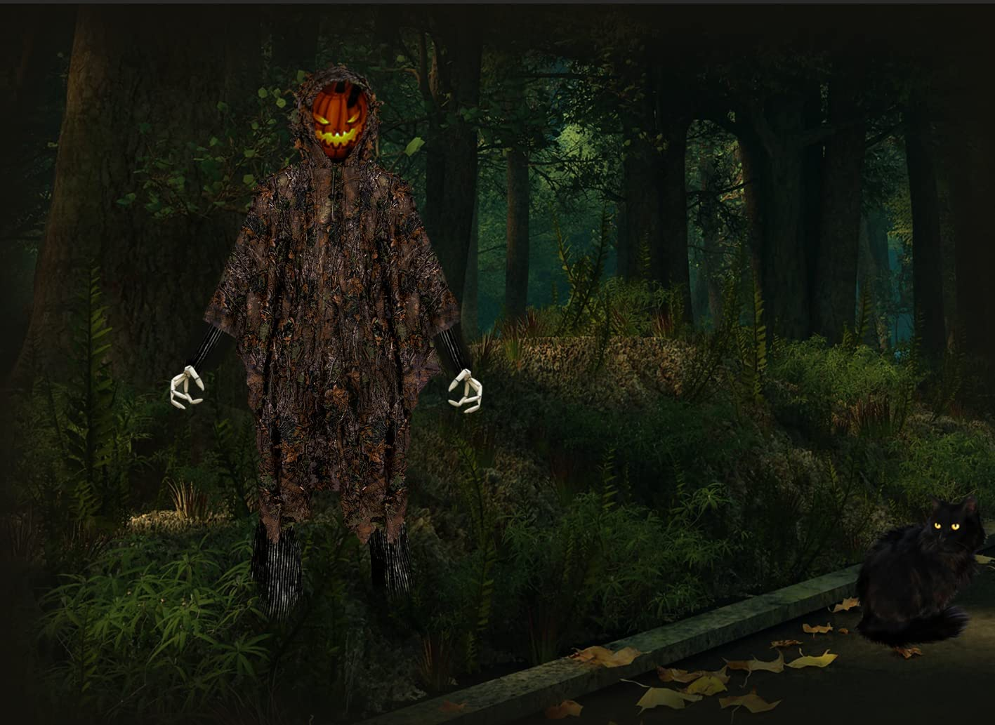 Ginsco 3D Leaf Woodland Ghillie Suit Camouflage Clothing for Hunting Bird Watching Military Training Outdoor Gaming Airsoft Wildlife Photography image number 1