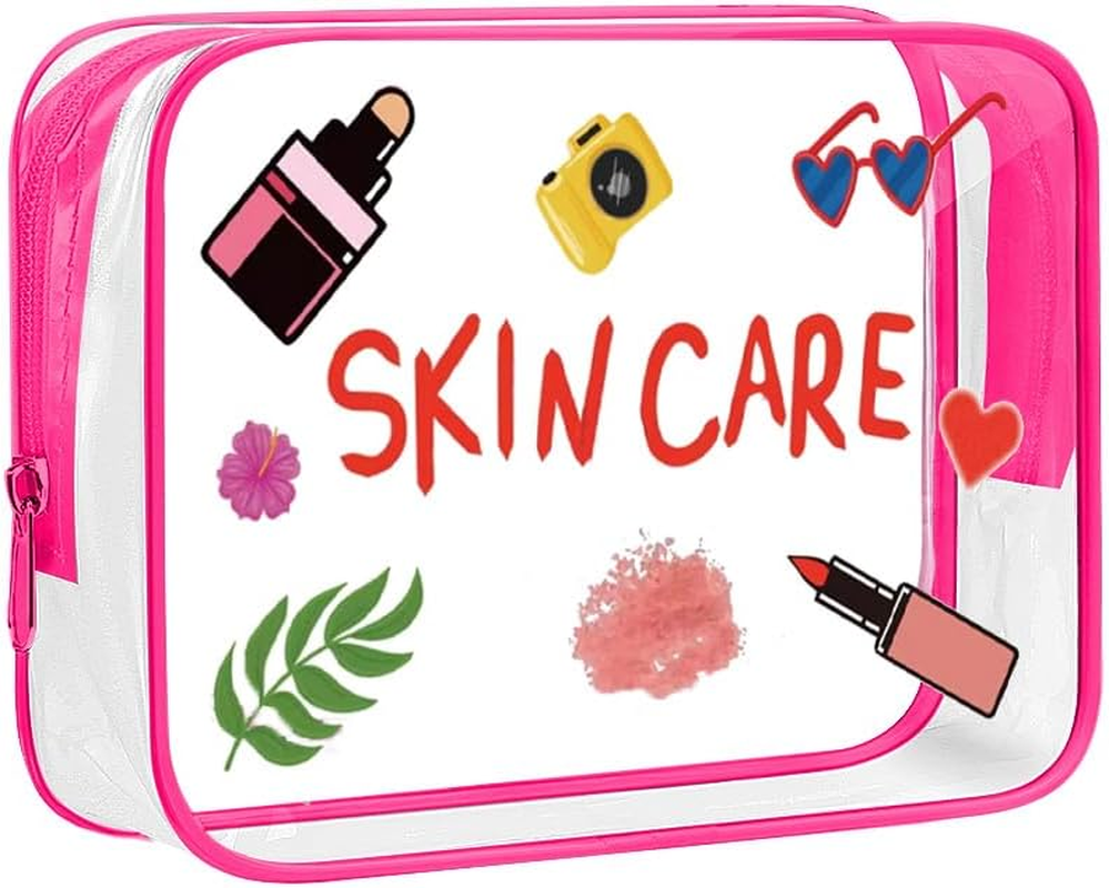 Clear Skincare Toiletry Bag for Women Girls Clear Travel Makeup Organizer for Girlfriend Christmas Birthday Gifts for Friend Bestie Waterproof Skin Care Cosmetic Pouch Beauty Enthusiasts Gift image number 4