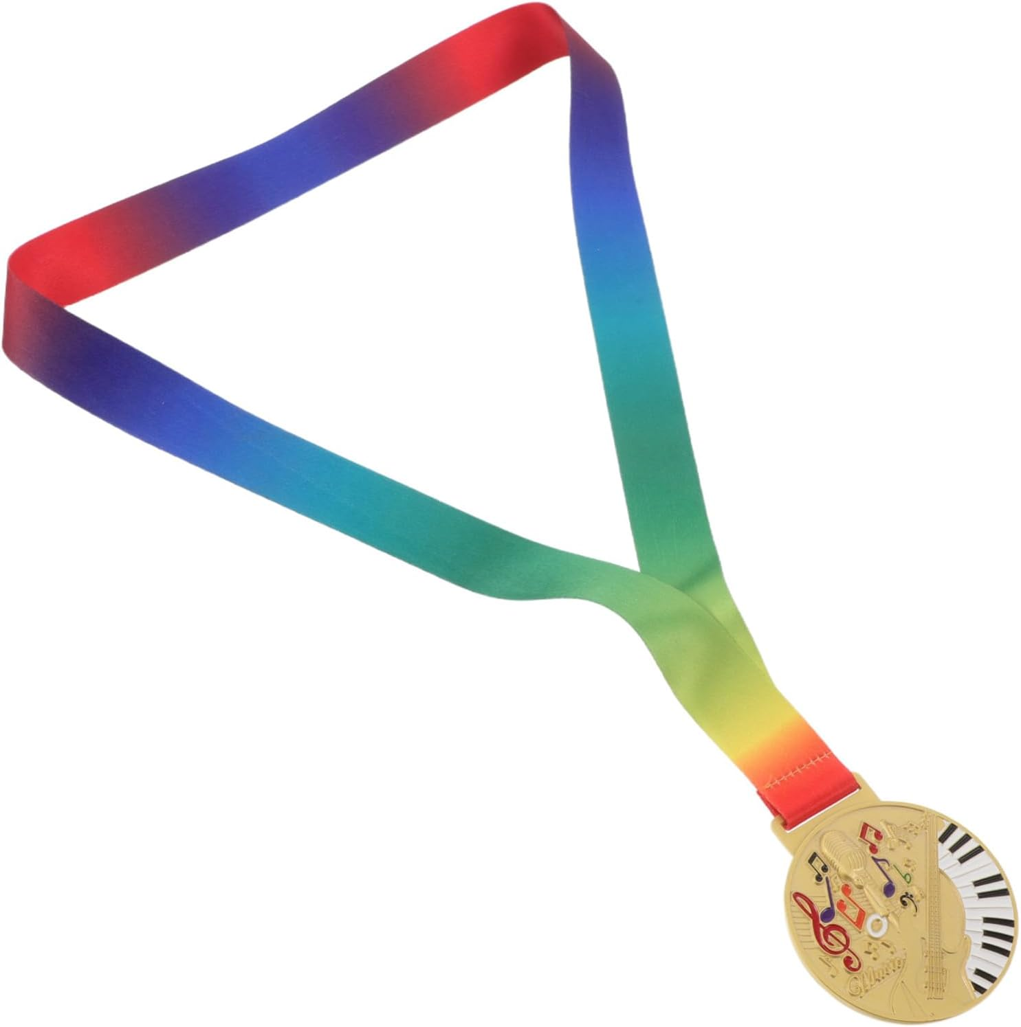 Music Award Medals for Neck Ribbon Zinc Alloy Reward Medals for Piano Singing Dance Competitions Keepsake for Achievement and Dedication image number 2