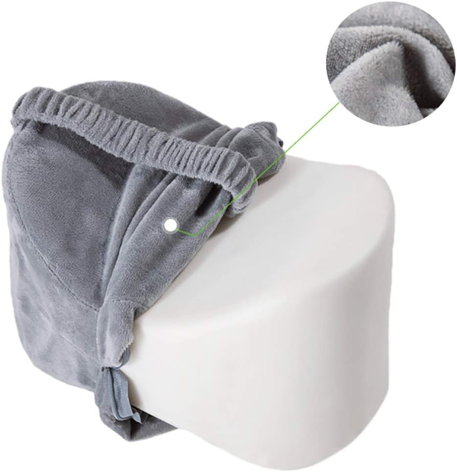 Knee Pillow for Sciatica Relief, Back Pain, Leg Pain, Pregnancy, Hip and Joint Pain - Memory Foam Wedge Contour Orthopedic Knee Pillow