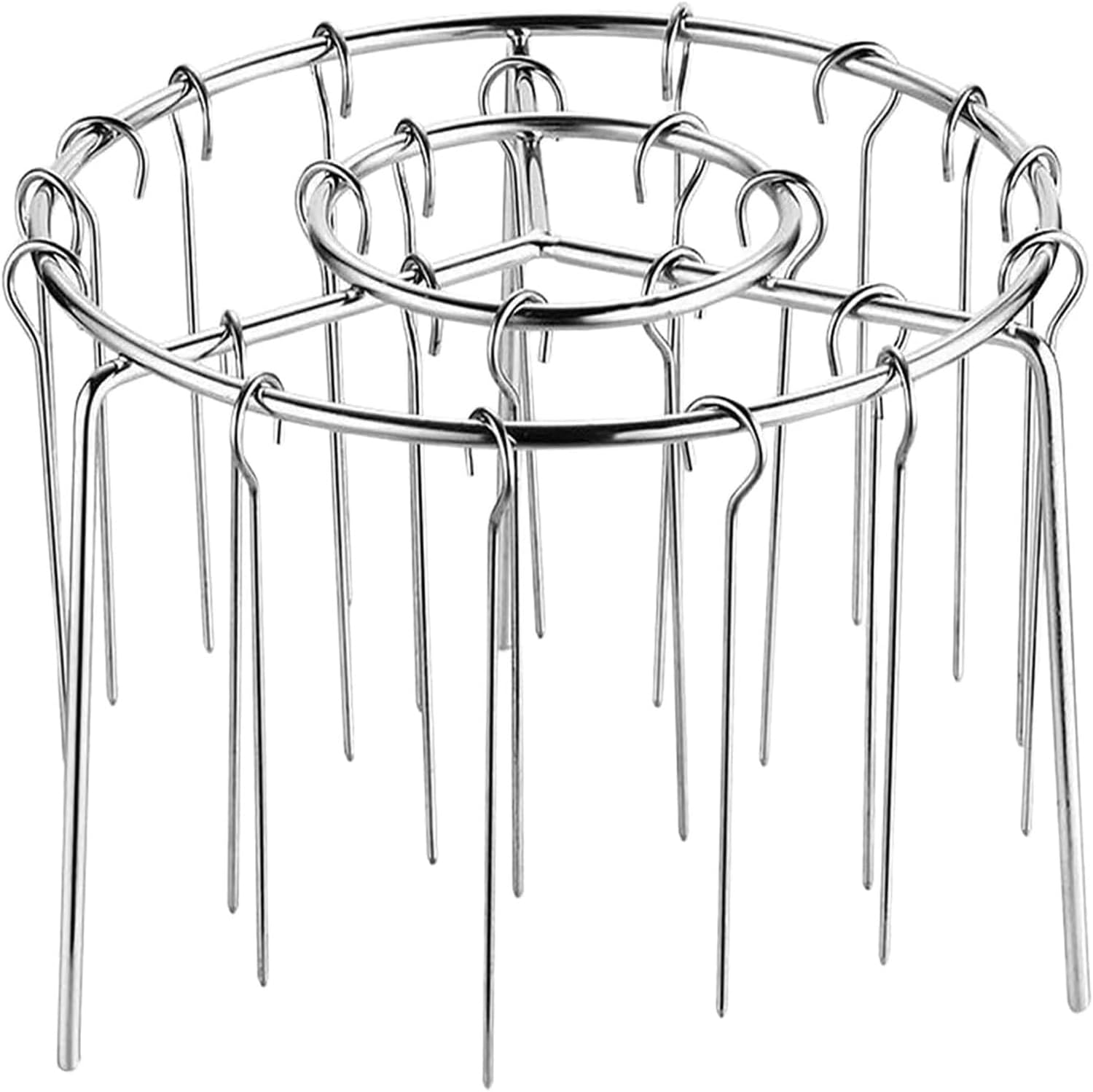 Stainless Vertical Kebab Skewer, round Steel Rack, 24-Piece Air Fryer Toast Dehydrator Stand Lightweight for Oven, Grill, BBQ and Home Cooking Enthusiasts