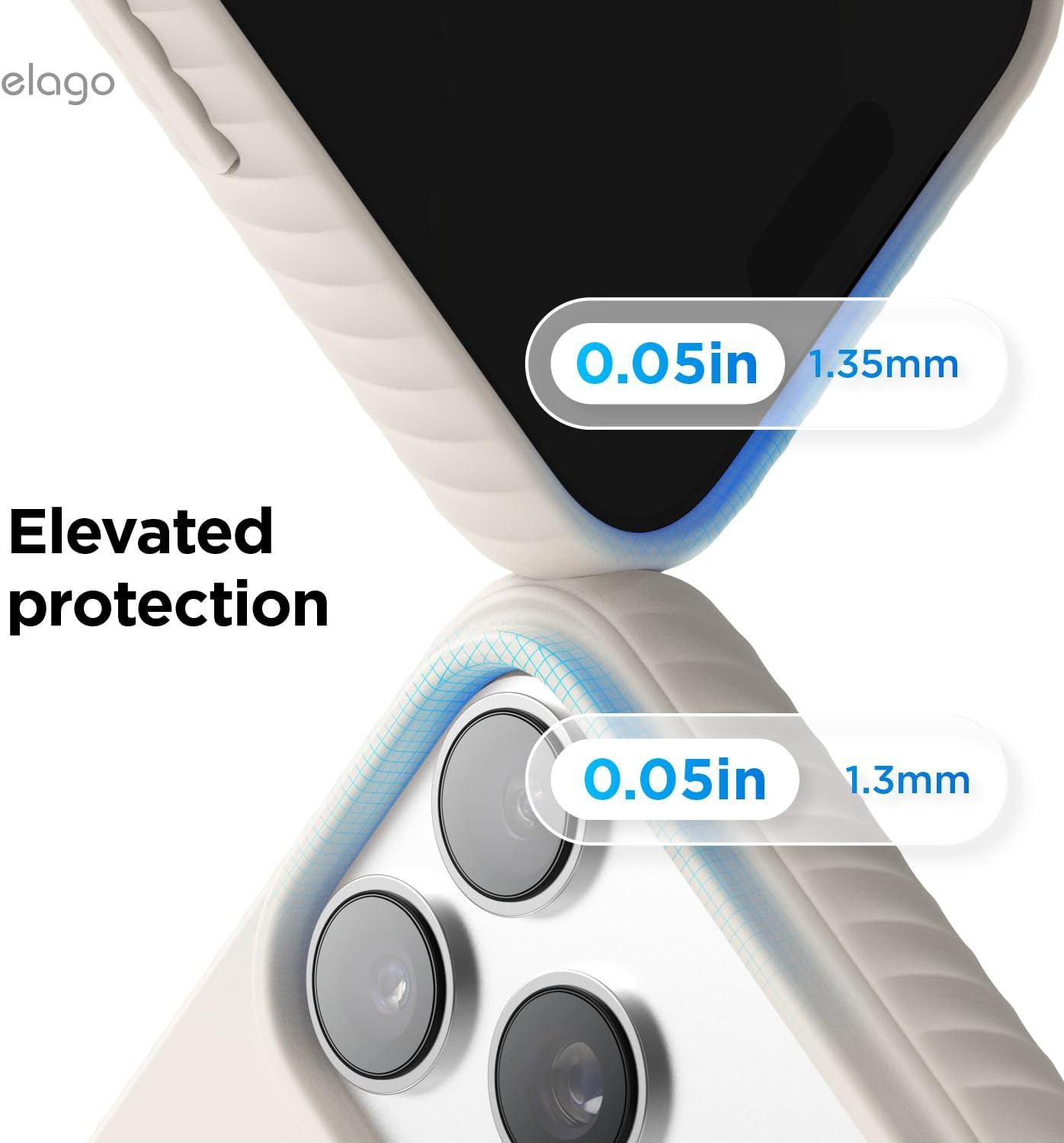 Elago Magnetic Ridge Case Compatible with Iphone 17 Pro Max Cover 6.9", Premium Magnetic Silicone Case - Compatible with Magsafe, Liquid Silicone Material, Protective, Shockproof, Slim (Stone) image number 6