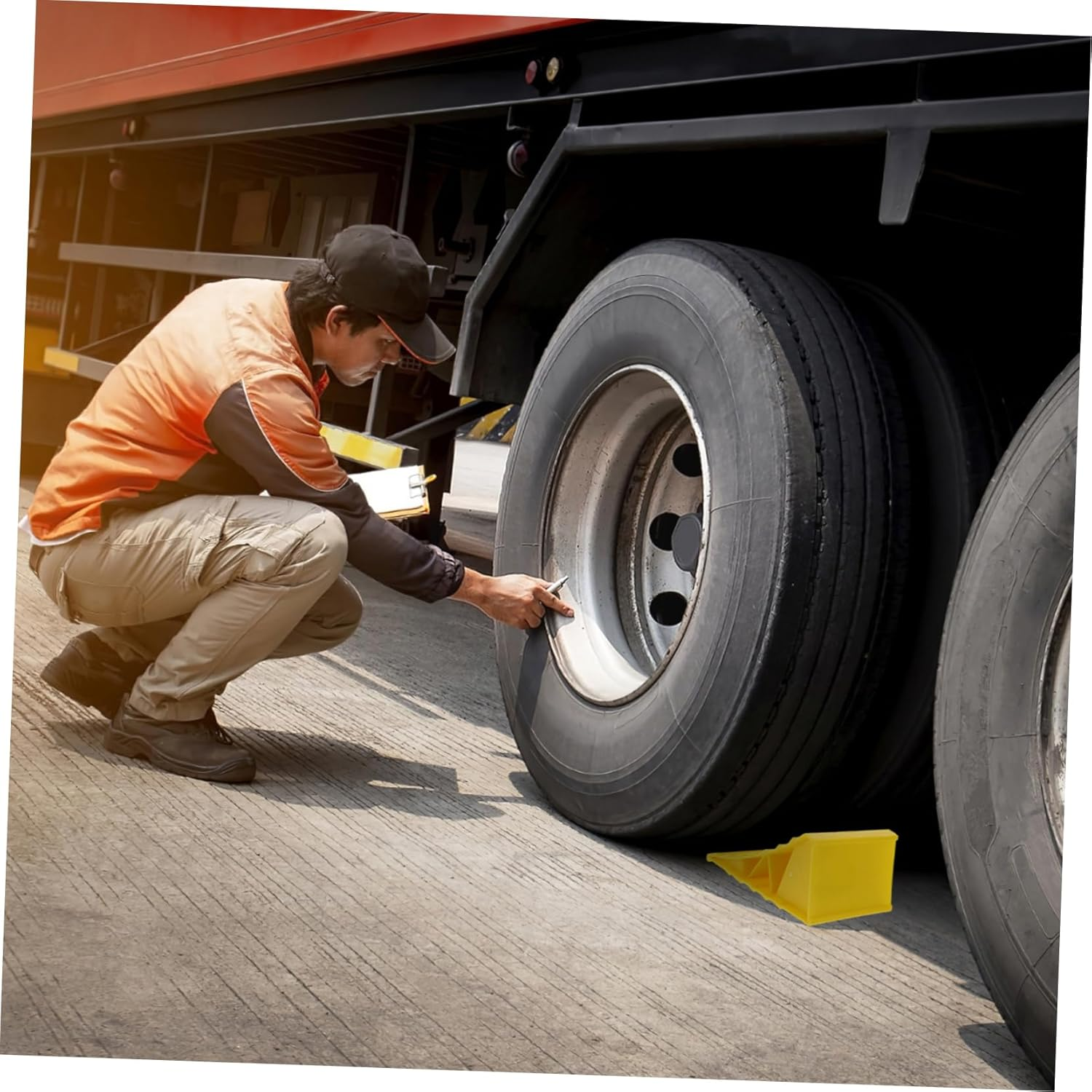 NAMOARLY Plastic Car Wheel Chocks Heavy Duty Wheel Stoppers for Travel Trailers Rvs Cars Camper Garage Automotive Portable Tire Support Pad Chocks