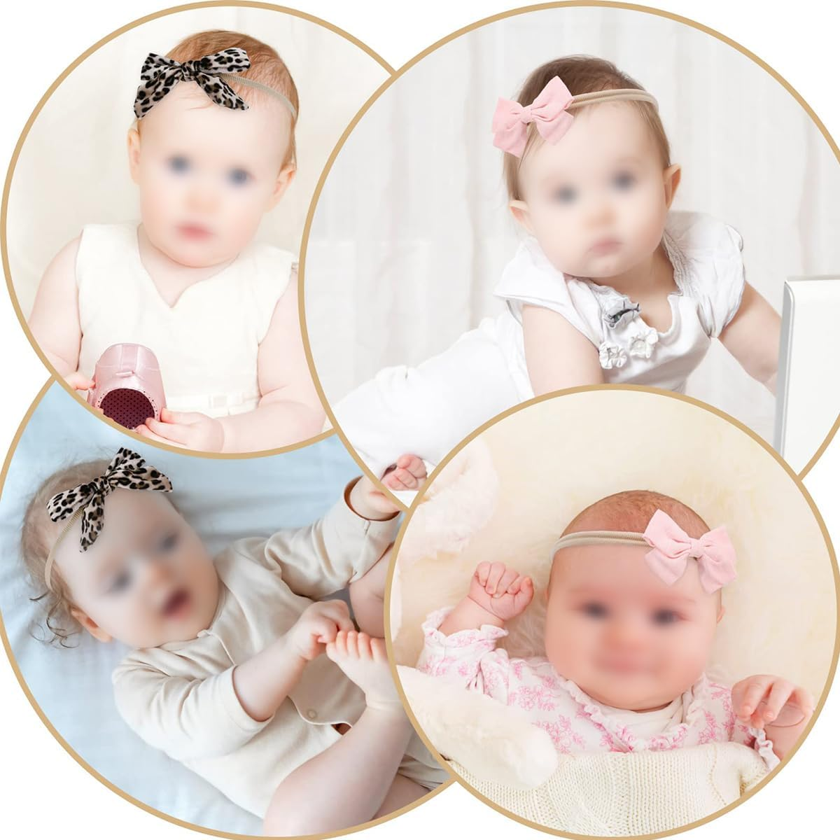 Laroal Elastic Nylon Headband, Thin Bow Headband, Soft Elastic Nylon Hair Accessories, Fashionable and Versatile Headband image number 1