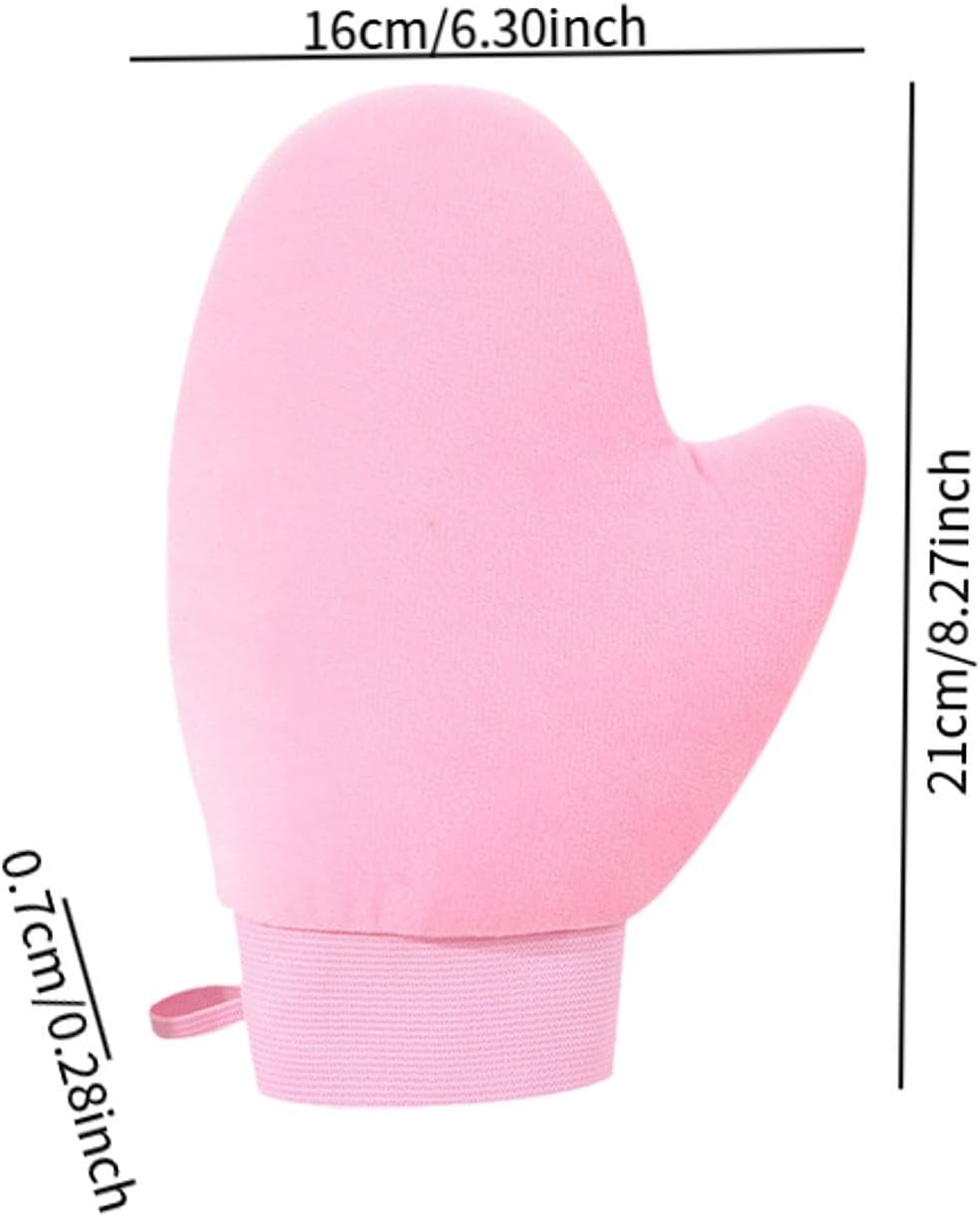 Oshhni Self Tanning Mitt, Sunless Tanning Glove, Elastic Cuff, Soft, Reusable, Self Mitt, Pink