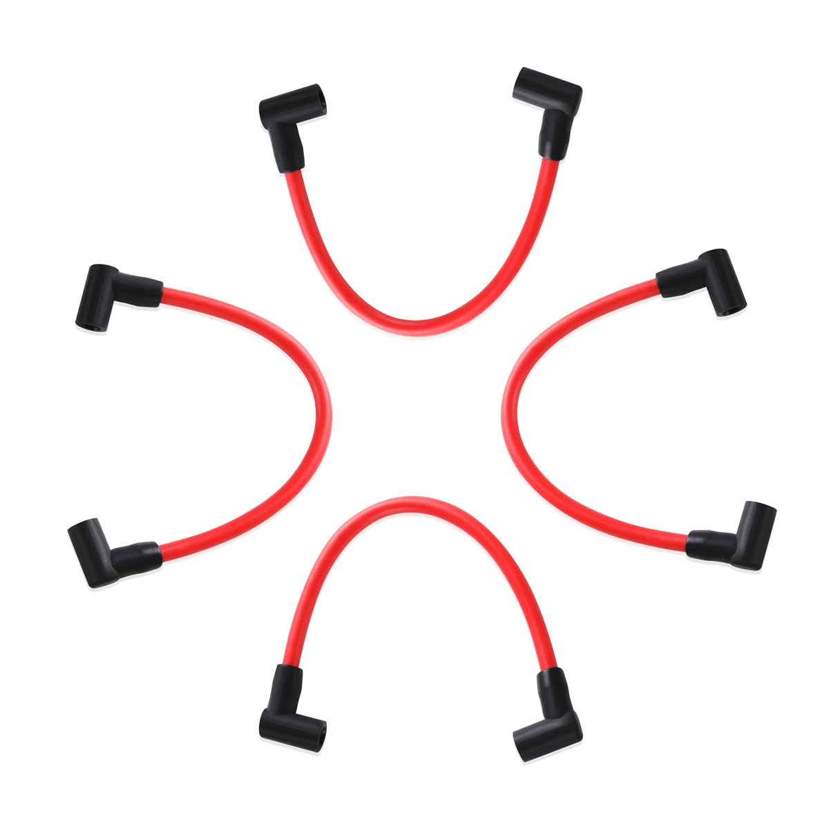 10Mm Lead Wire Spark Plug 582365 9.5"Spark Plug Wire Set Compatible with Johnson Evinrude 80-140 Hp V4 Outboards(4Pcs Spark Plug Wires) image number 2