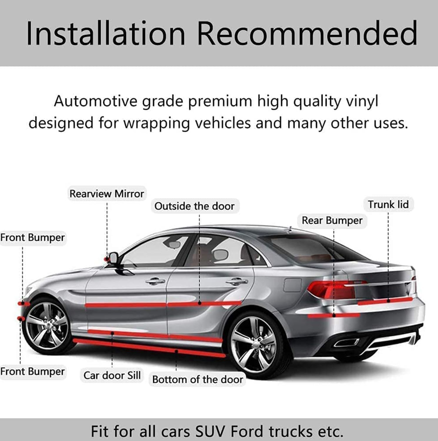 5D Carbon Fiber Sticker, Car Sill Protectors Strips Black Carbon Fiber Protective Film Car Door Edge Guard Anti-Scratch Sticker Protect Scratch Protection Device Suitable for Most Cars 3 Roll image number 4