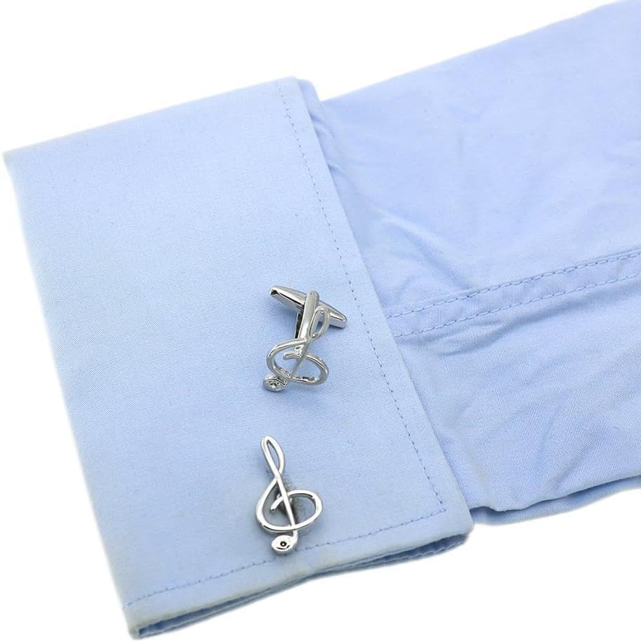 Treble Clef Music Cufflinks with Presentation image number 4