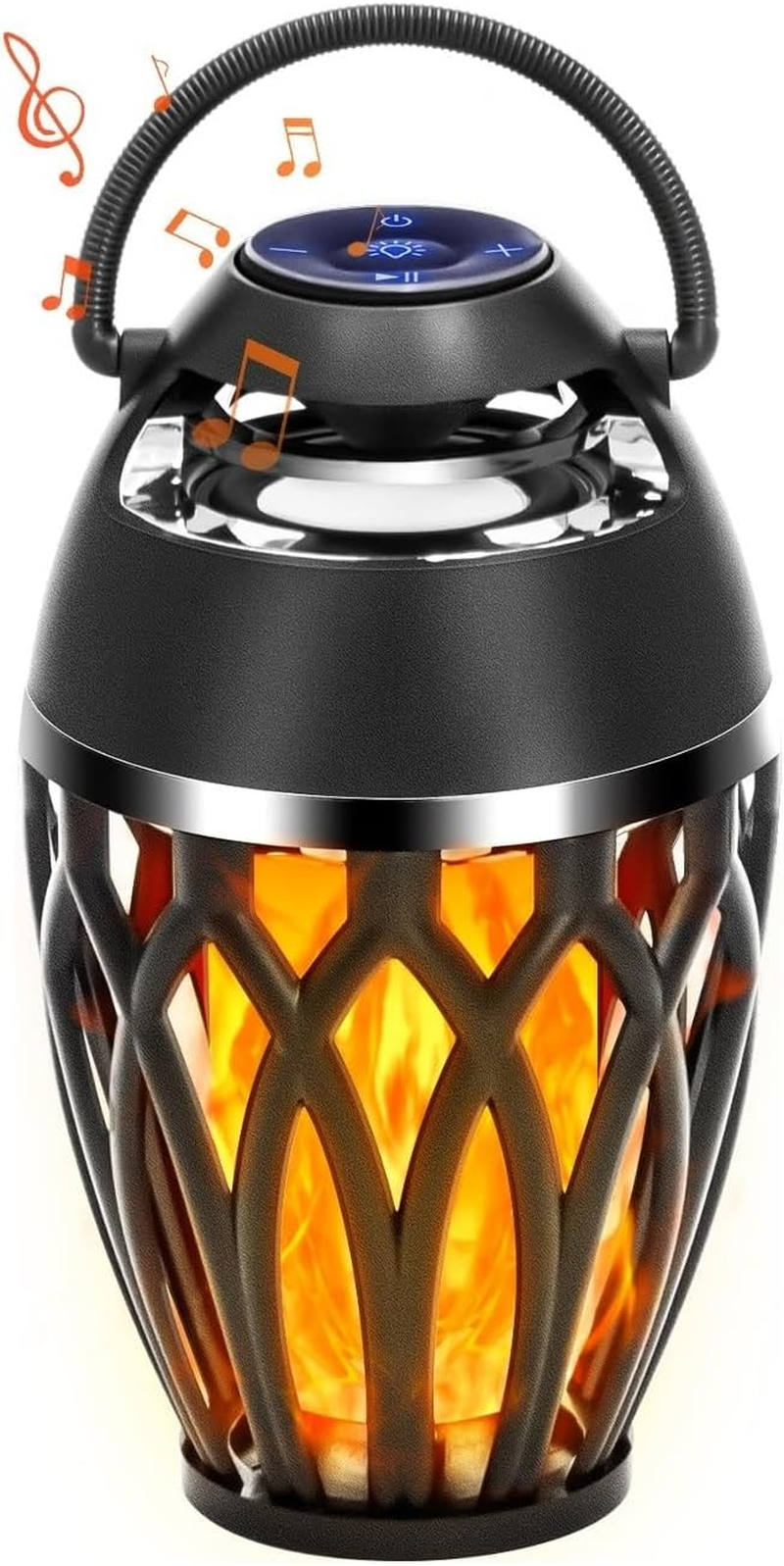 Vanten 2 Packs Outdoor Bluetooth 5.0 Speakers, LED Flame Speaker, IPX5 Waterproof Torch Atmosphere Speaker, Gifts for Men Women, Decorations for Party Garden Home Patio