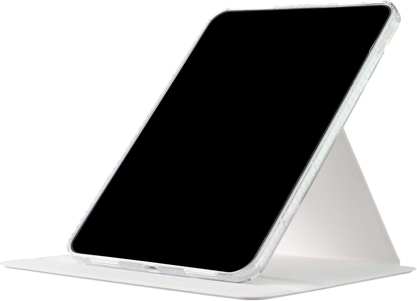 Ipad Air (13'') M3-2025 M2-2024 Case, Ipad Pro-6 5 4 3 (12.9'') Case, Dmaos Magnetic Detachable Smart Cover, 360&deg; Rotation Foldable Stand - White - Blue image number 6