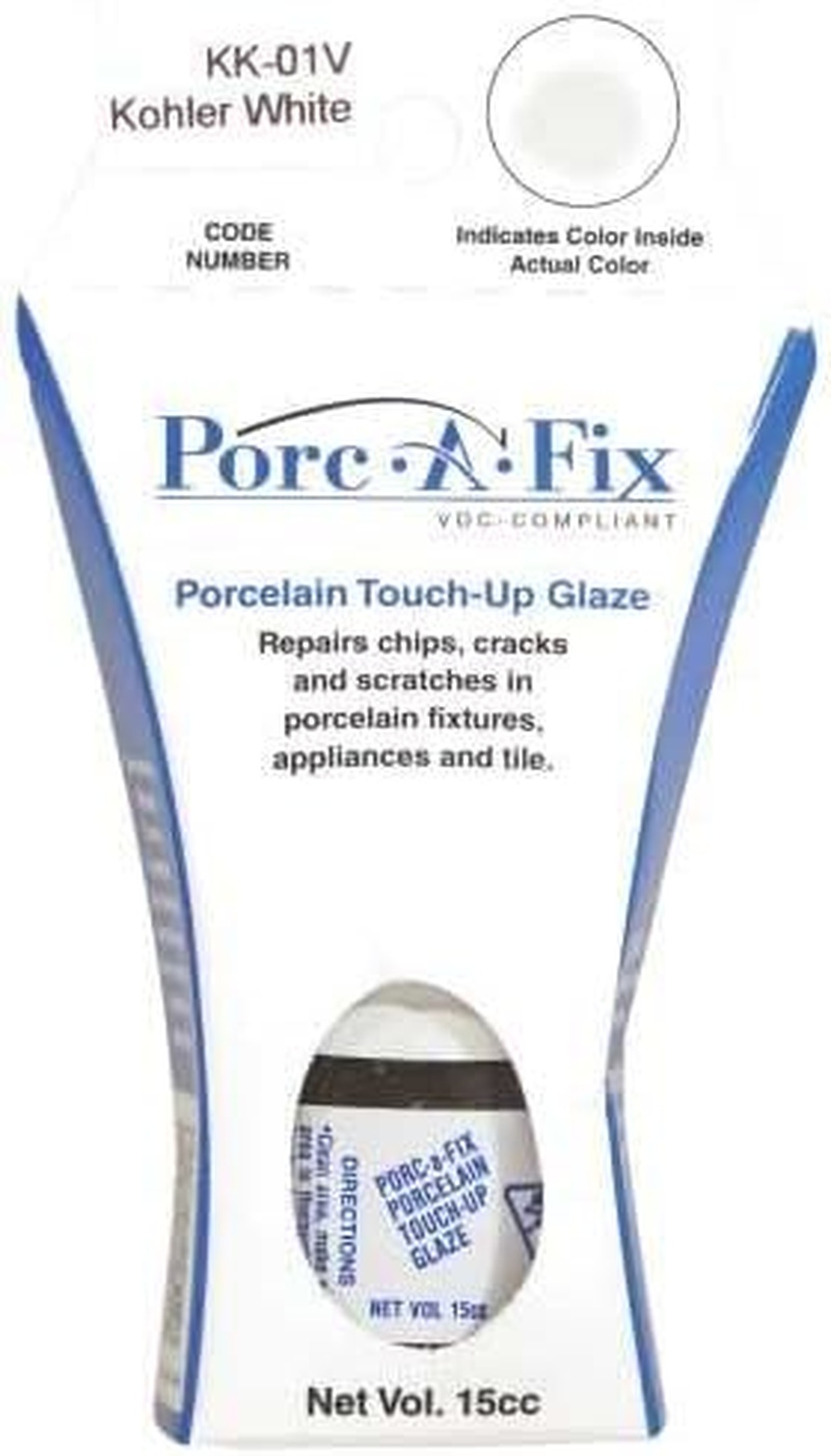 Porc-A-Fix Porcelain Touch-Up Kit for Kohler White VOC Compliant KK-1V