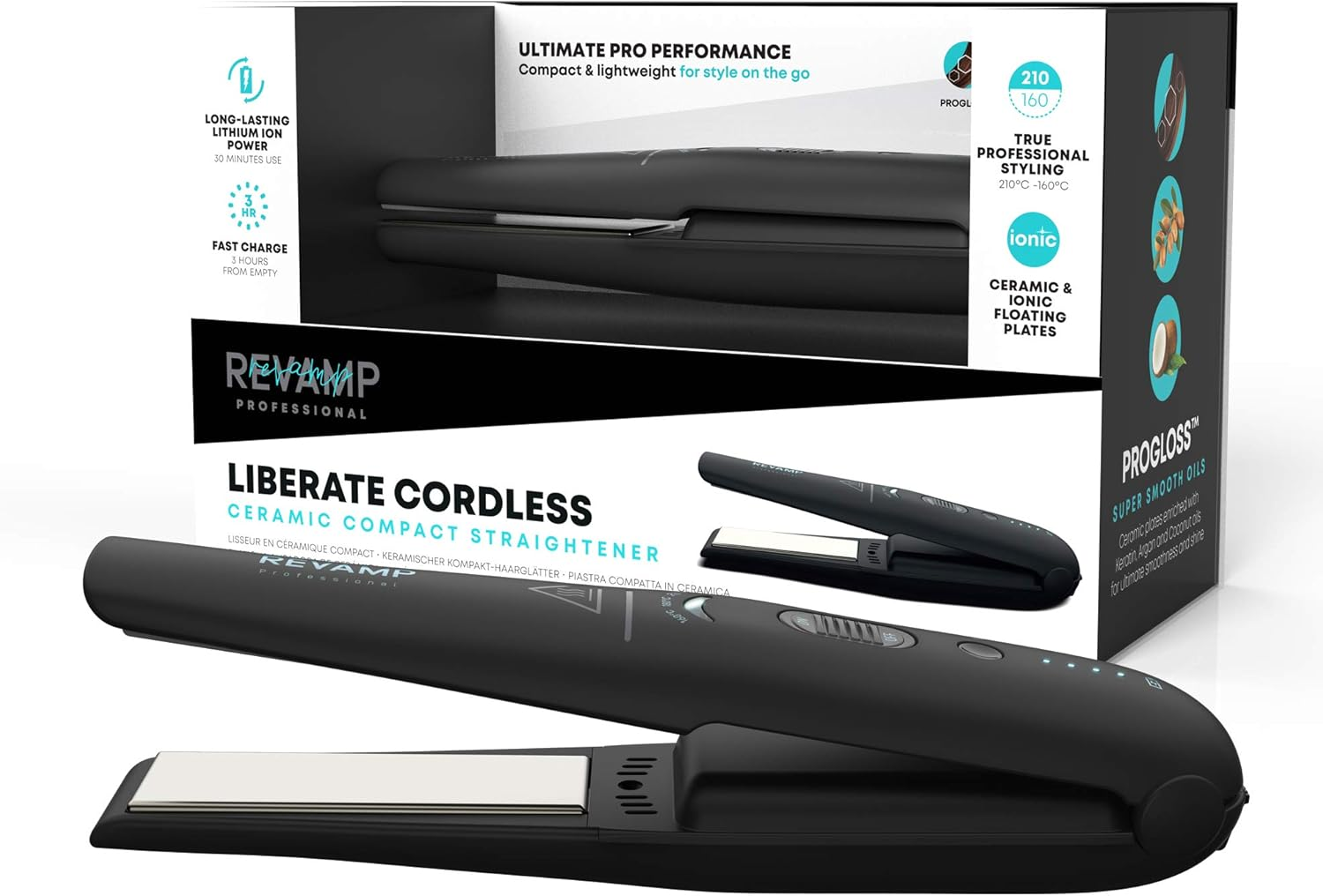 Revamp Progloss Liberate Cordless Compact Hair Straightener image number 6