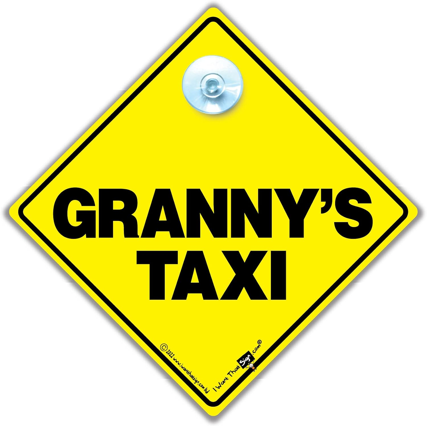 Granny'S Taxi Car Sign, Taxi Driver, Grandchildren, Car Sign, Baby on Board Sign, Baby on Board, Novelty Car Sign, Gran, Grannys, Grandma (708)