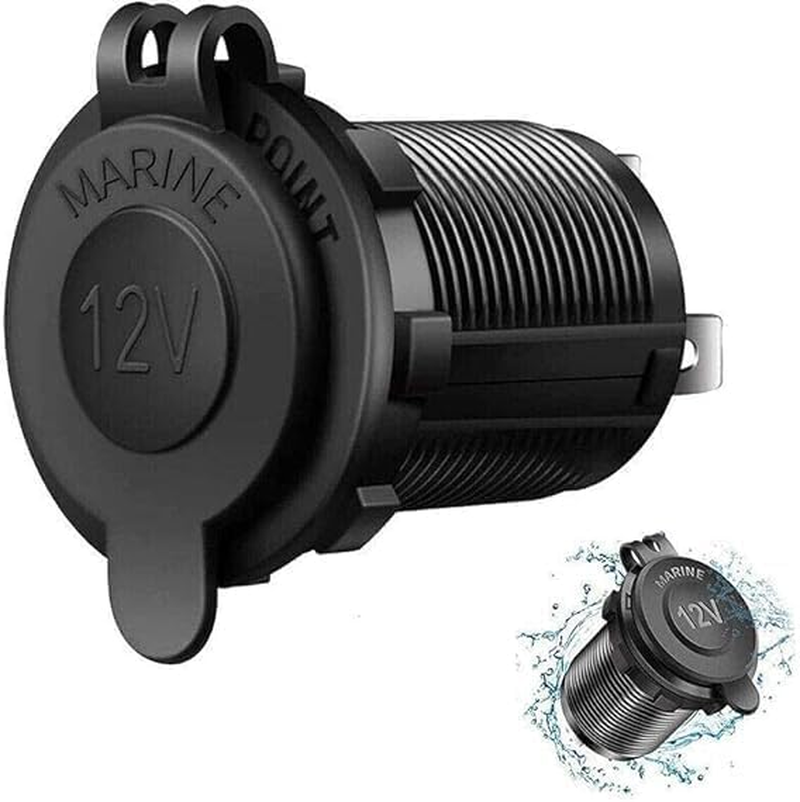 STR 12V Cigarette Lighter Socket Car Marine Motorcycle ATV RV Lighter Socket Power Outlet Socket Receptacle Waterproof Plug 3Pack image number 6
