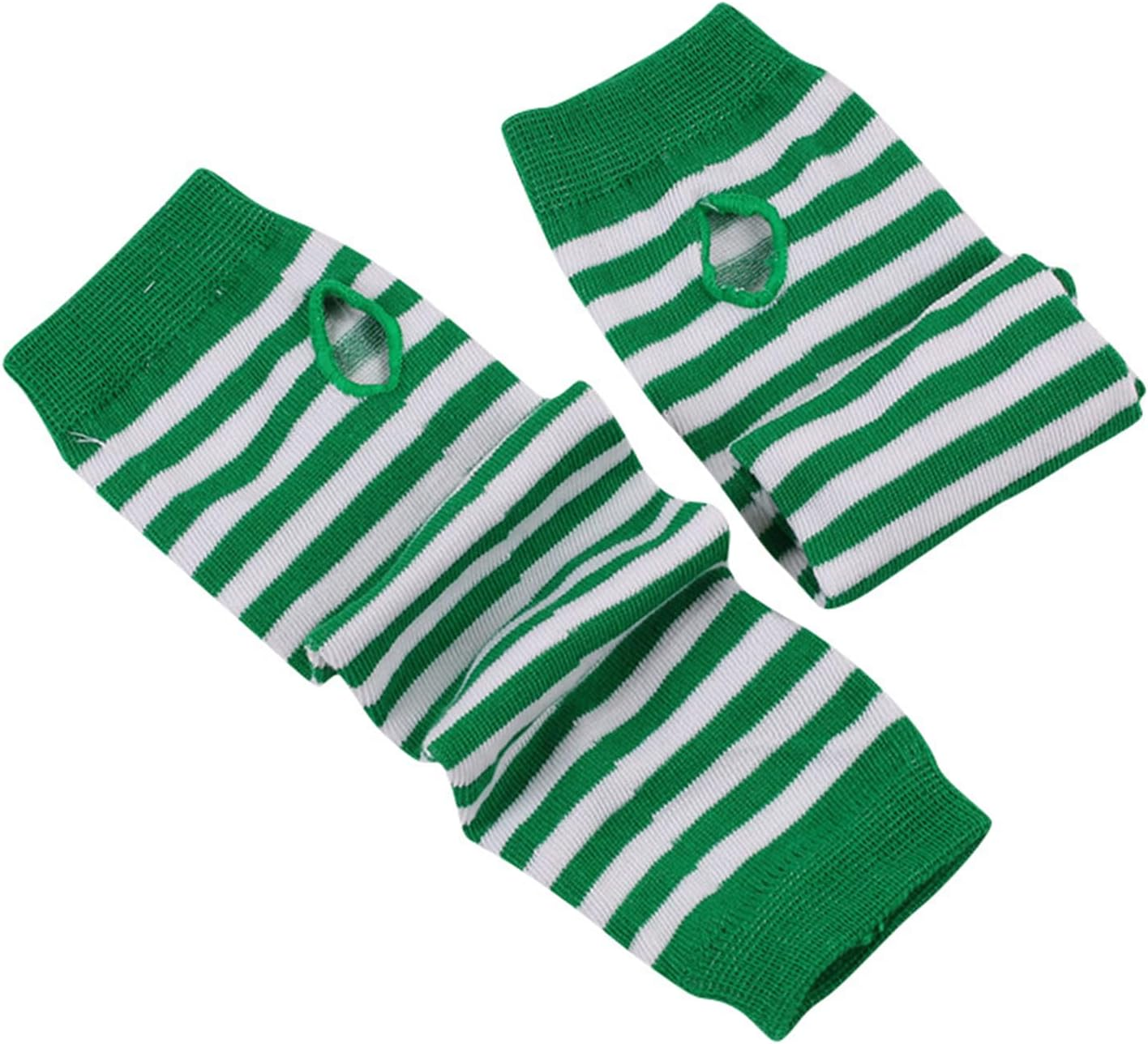 LERTREE over Knee Stockings Irish Party Socks & Green Stripe Fingerless Arm Warmer Gloves for St. Patrick&rsquo;S Day Costume for Women image number 3