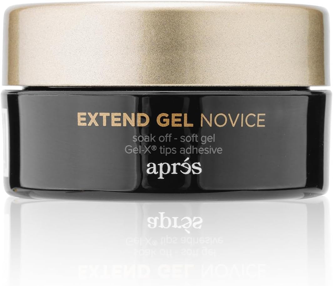 Apres Extend Gel Novice, Gel-X Nail Tips Adhesive, 15 Ml Jar Edition, Soak off - Soft Gel, Hema-Free, Thick Consistency, Easy Application for Soft Gel Tips