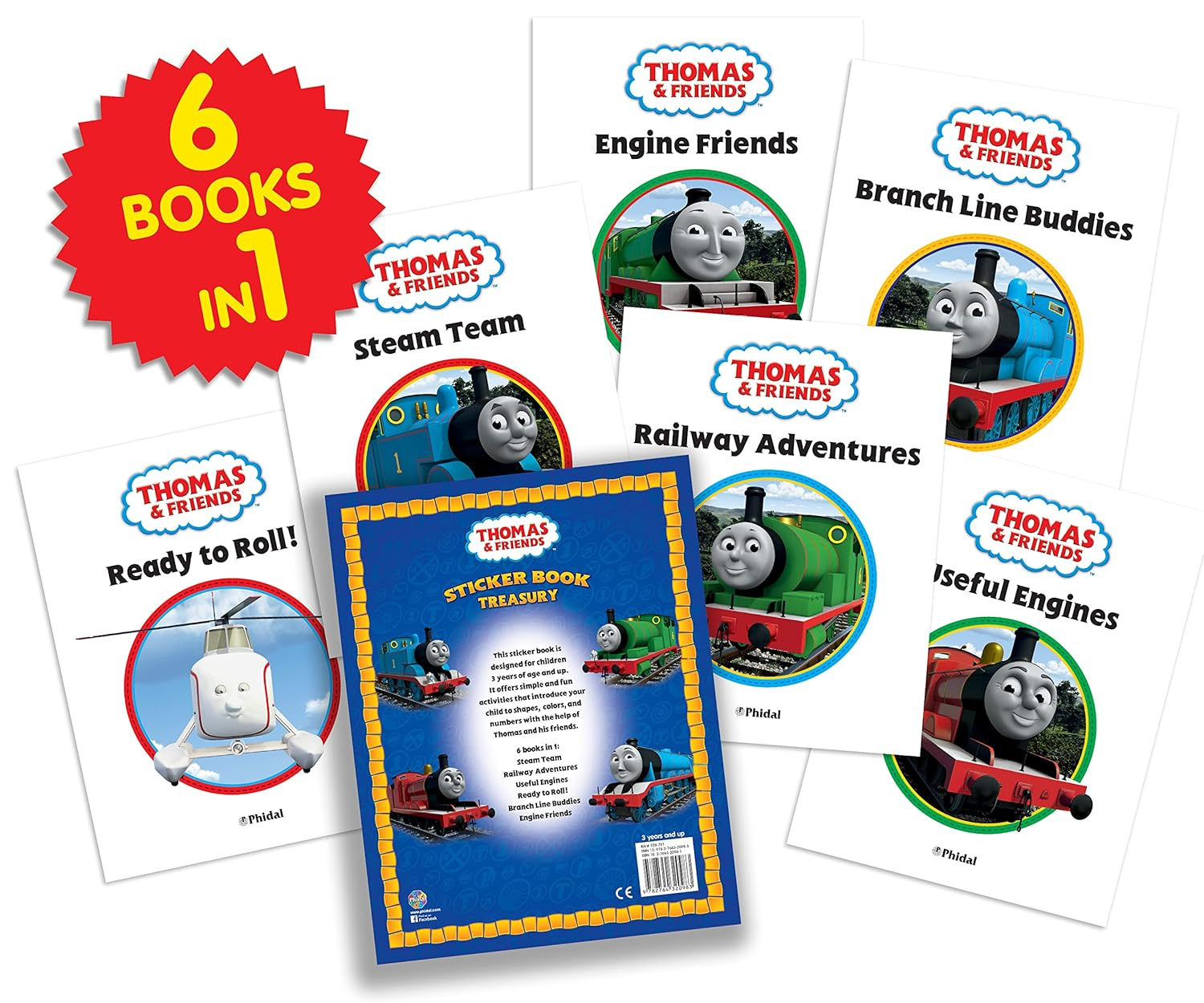 The Brand Licensing Group Official Thomas & Friends Sticker Book Treasury, 96-Page Activity Book with 350+ Reusable Stickers for Train-Themed Fun: over 350 Reusable Stickers