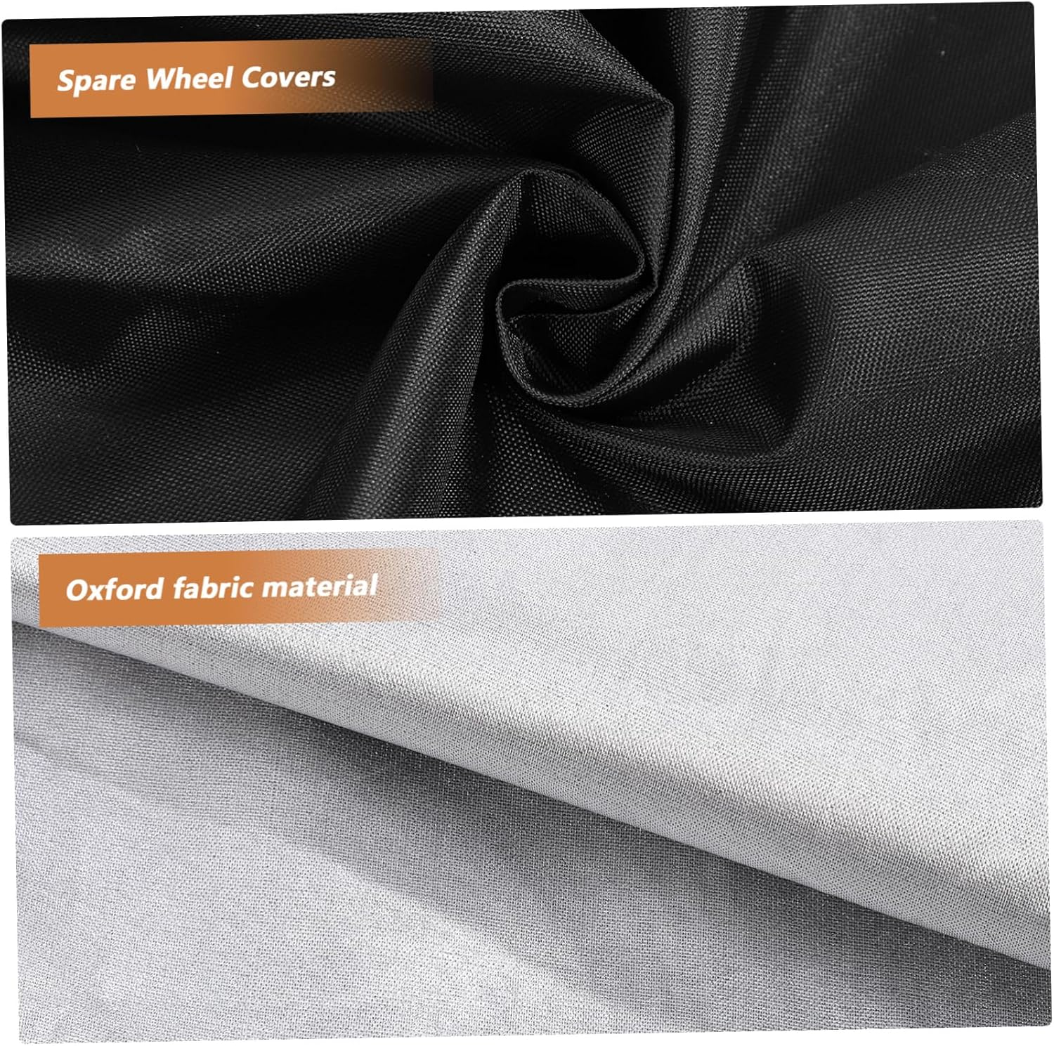 ASAKKURA 4Pcs Tire Covers Protective Wheel Covers for Car Truck Trailer Rv Black Oxford Cloth Tire Storage Bag image number 1