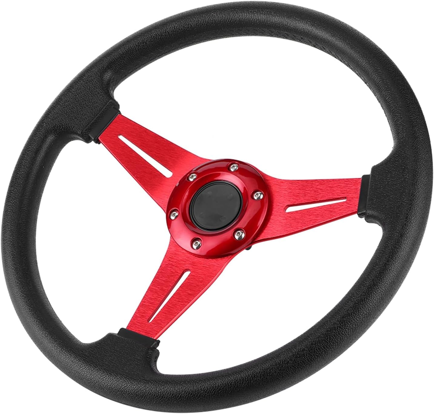 Racing Car Steering Wheel, 350Mm/14 Inch, Universal Drift Modification, Black